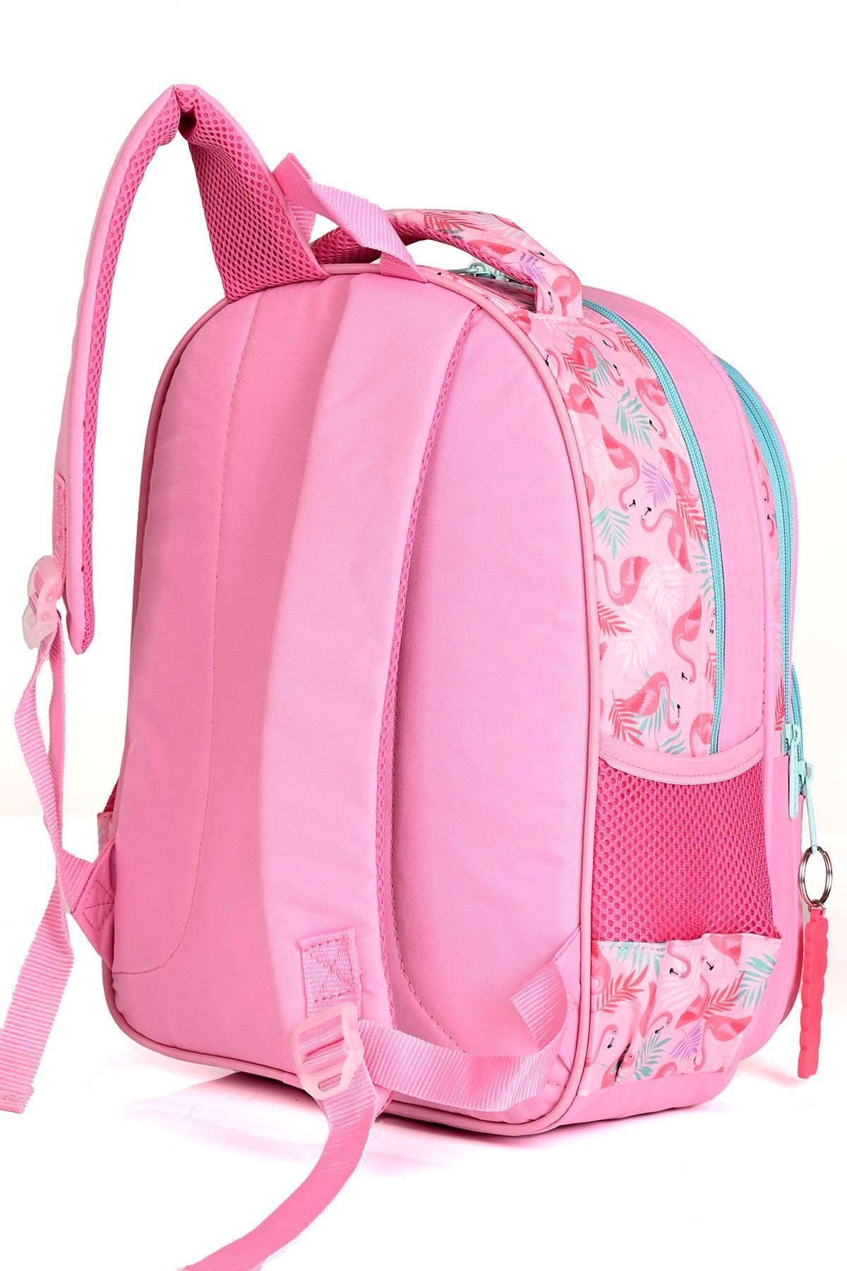 کیف مدرسه مردانه و زنانه MU 004 BACKPACK SCHOOL FLAMINGO 2 SET PINK MUGGLE