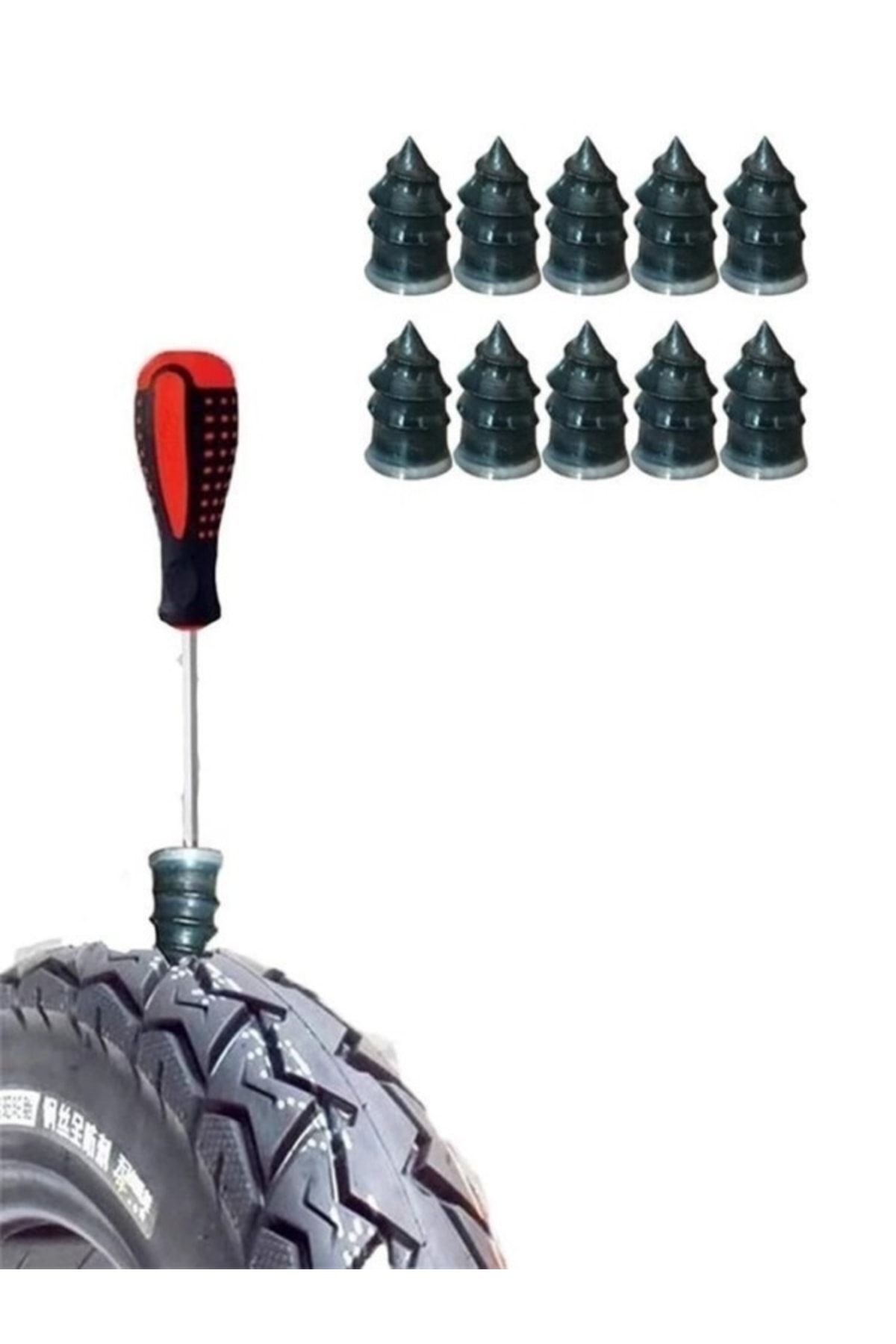 Lastik Tamir Aparatları Kauçuk Vidalı Tamir Seti (10 Parça)