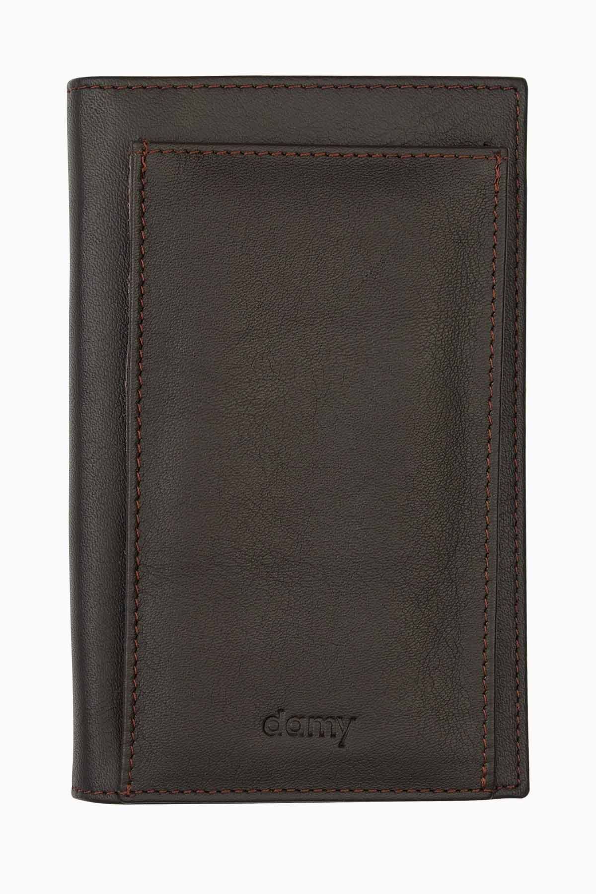 DAMY-Genuine Leather Notebook - Brown K709, Wallet with Notepad and Notebook 1