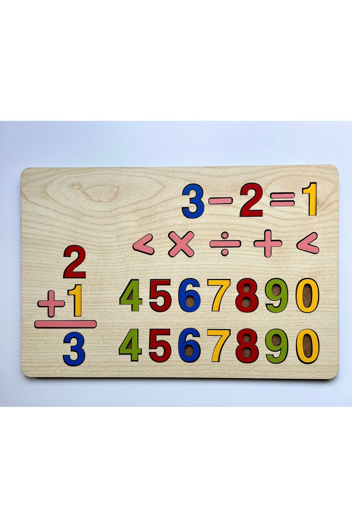 Çukurova Ahşap Ahşap Sayılar Bultak Dört Işlem Puzzle Eğitici Montessori Çocuk Gelişim Oyuncak fotoğrafı 2 (önizleme)