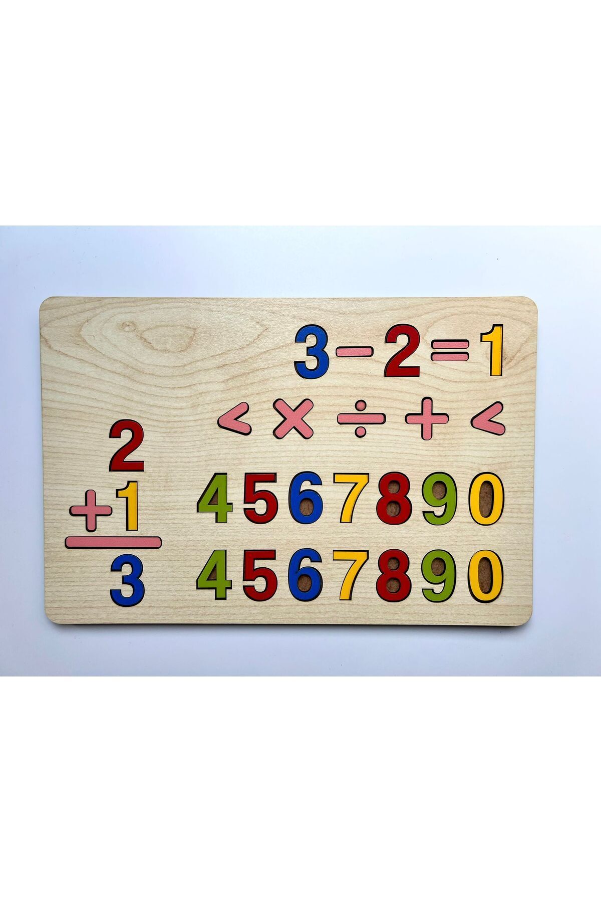 Çukurova Ahşap Ahşap Sayılar Bultak Dört Işlem Puzzle Eğitici Montessori Çocuk Gelişim Oyuncak fotoğrafı 4 (önizleme)