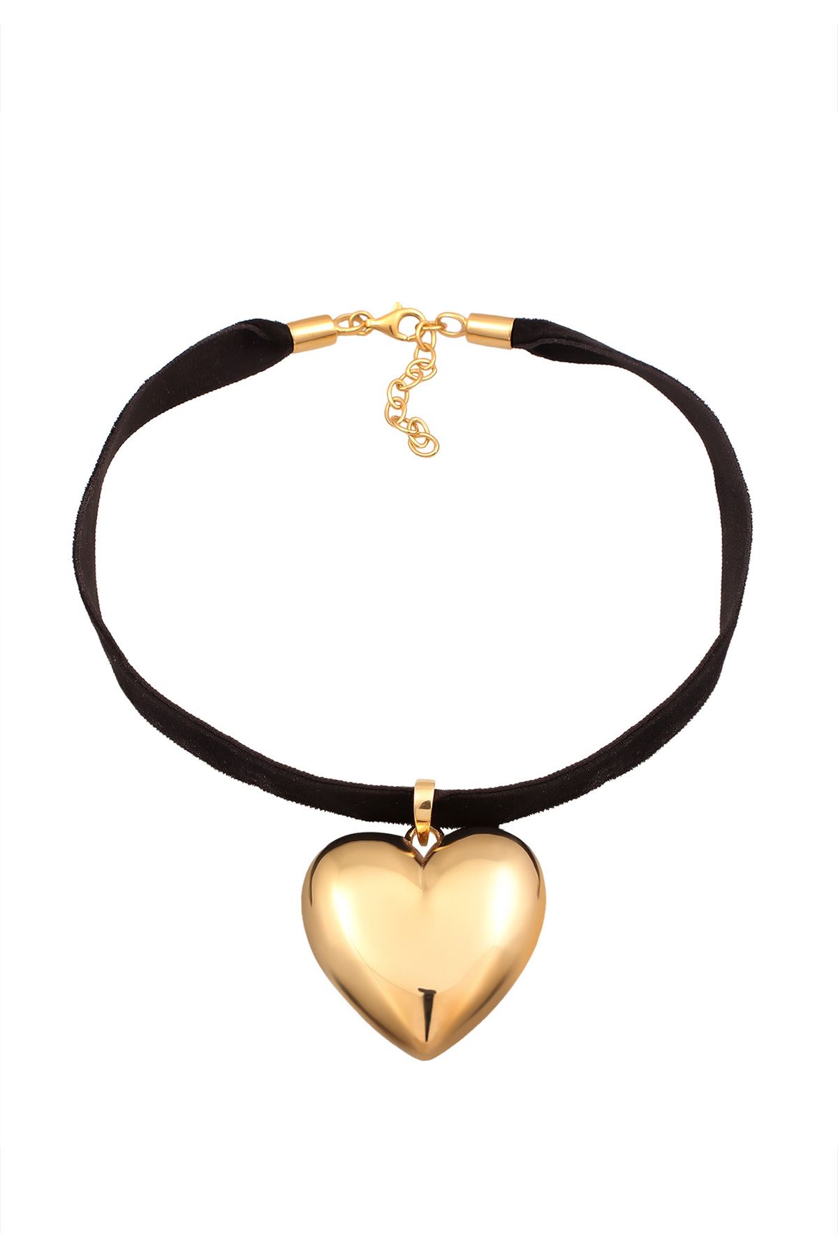 ELLI-Halskette Choker Herz 925 Sterling Silber vergoldet 3