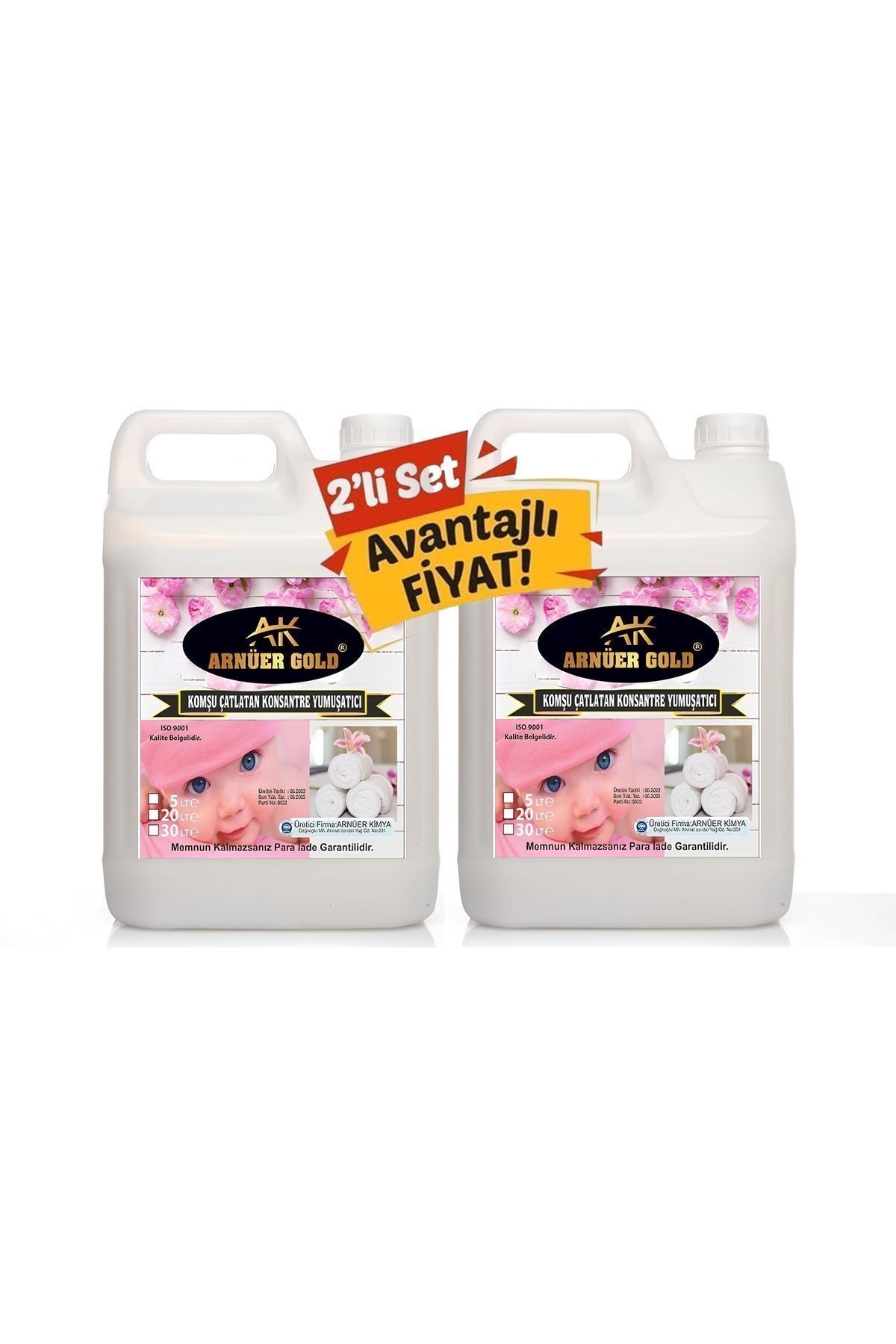 ARNÜER Konsantre Yumuşatıcı Komşu Çatlatan 10 Lt 2 Lİ SET