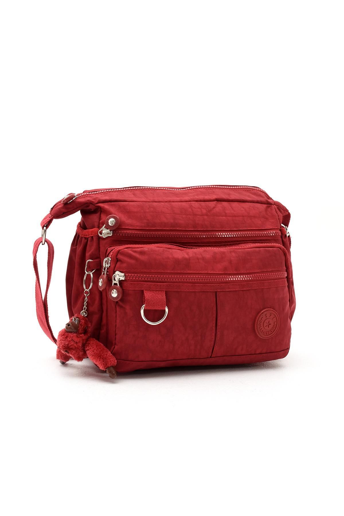 571 Collections Çanta-Red Ultra Light Cross Strap Shoulder Bag with Multiple Pockets (Model: 571-6D) 5