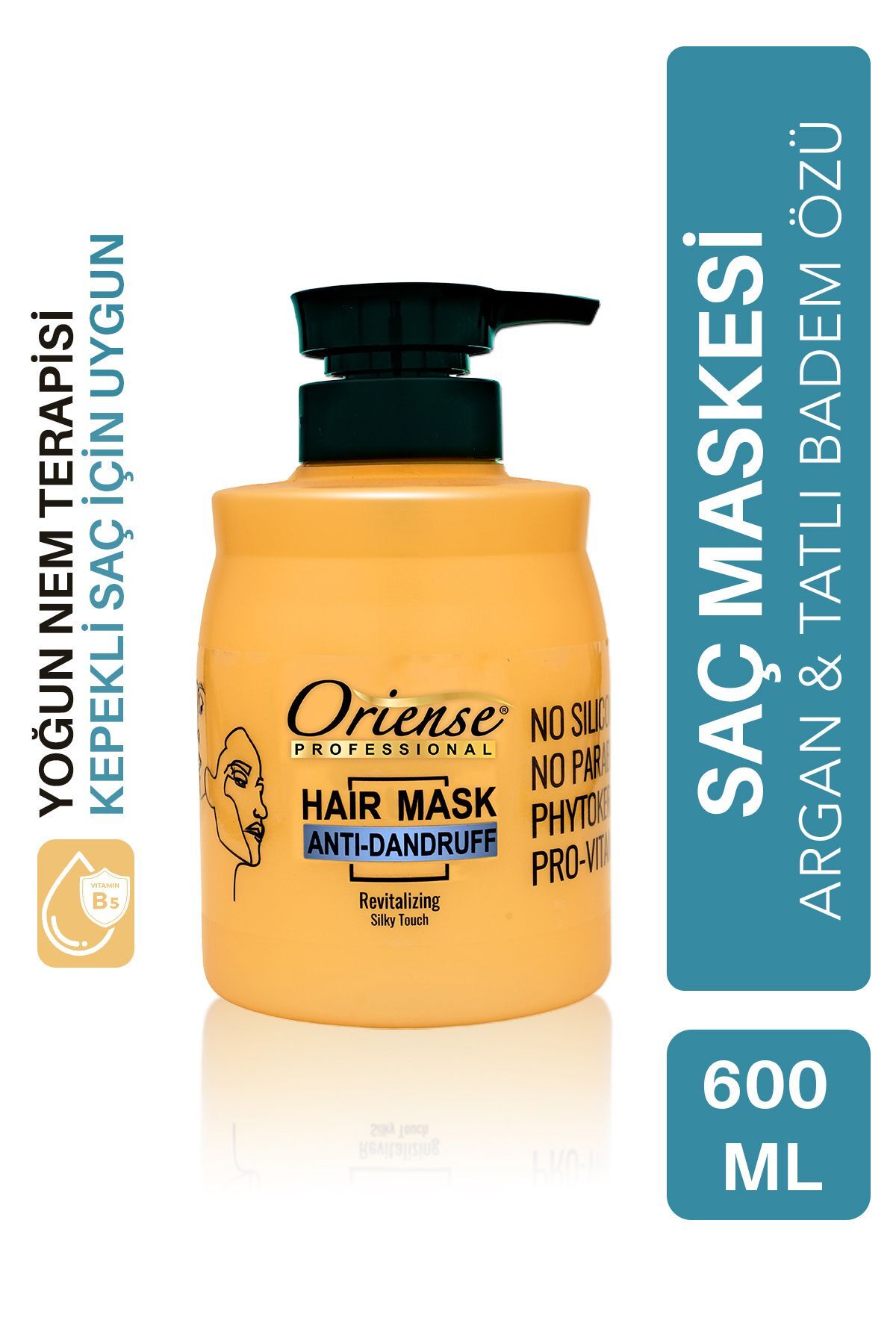 Saç Makesi Kepek Karşıtı Besleyici Saç Maskesi, Paraben ve Silikon İçermez, 600ml