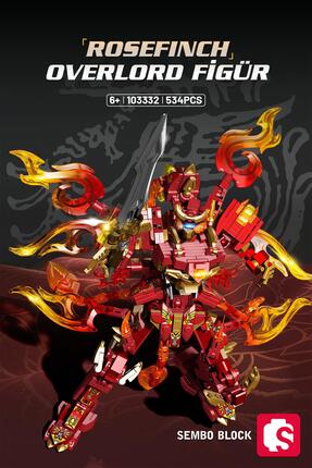 Sembo Block Rosefinch Overlord Robot Figür 534 Parça Yapı Blokları Yapı Oyunc...