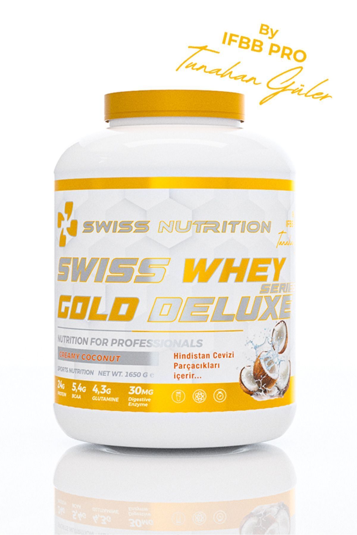 Swiss Nutrition Swiss Whey Gold Deluxe Series by Tunahan Güler | Creamy Coconut | 1650g / 55 servis