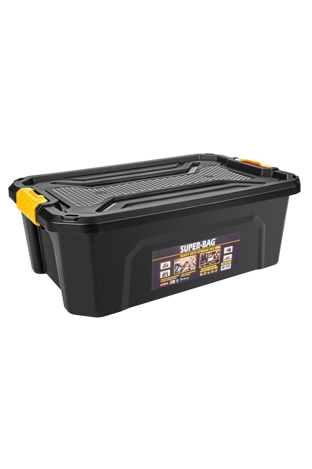 Asr-4044 Superbag Saklama Kutusu Renkli Kapak 30 Lt Bahçe Sandık Depolama Kutusu