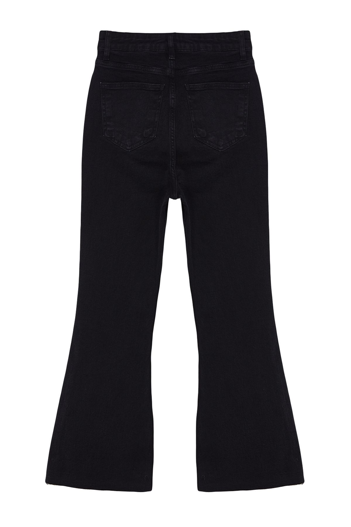 Trendyol Collection-Anthrazitfarbene High Waist Crop Flare Jeans TWOAW21JE0159 7