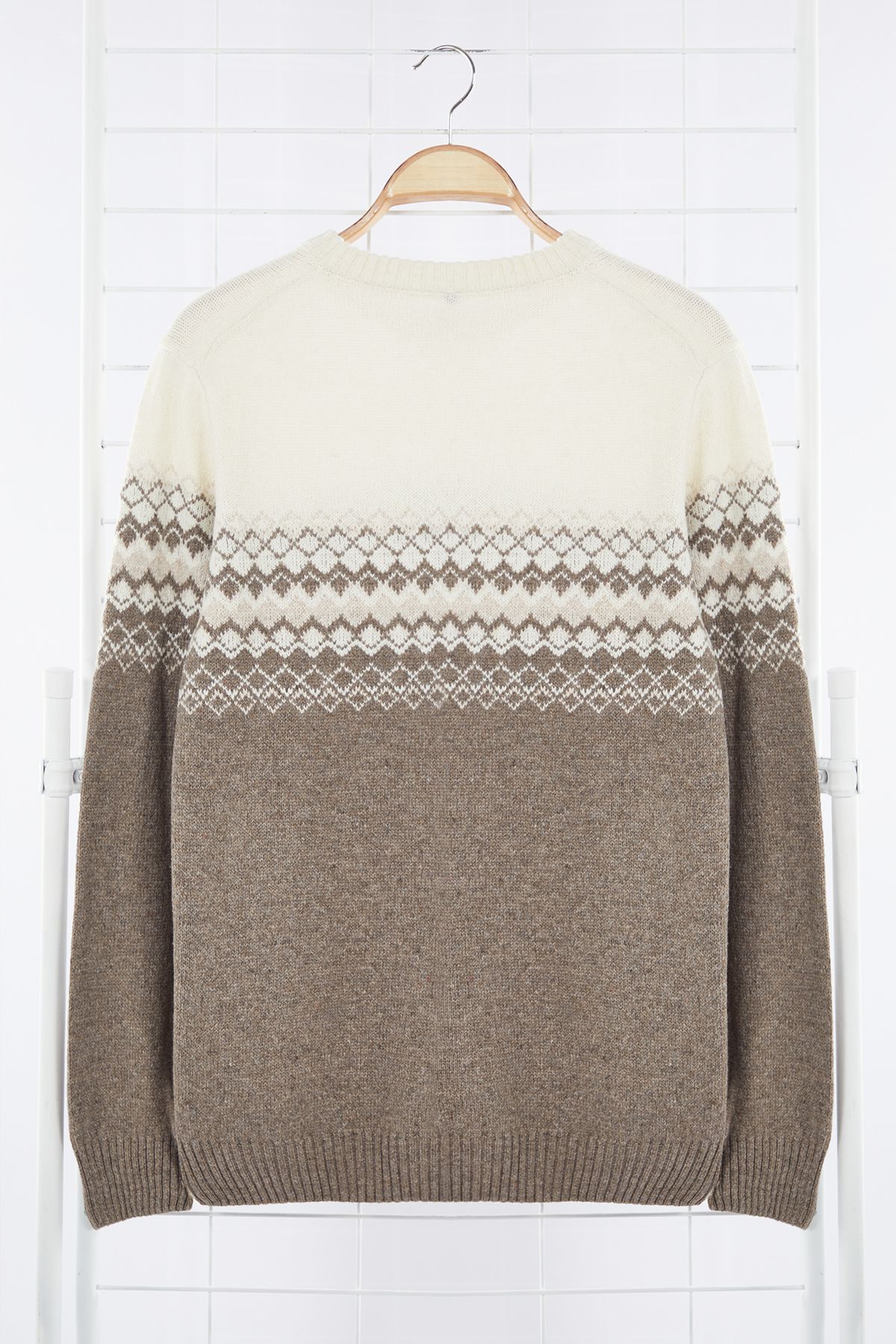 Trendyol Collection-Mink vékony gyapjú nyakú etnikai kötöttáru pulóver TMNAW21KZ0738 11