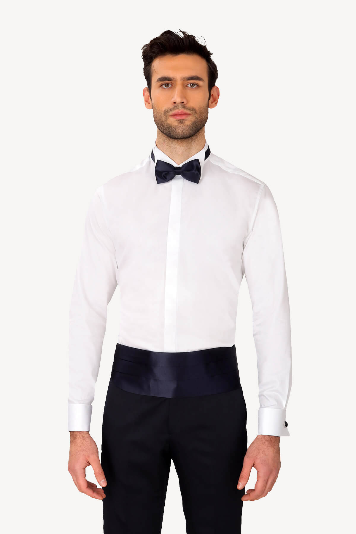 Ysf Erkek Lacivert Damatlık Kuşak Takım