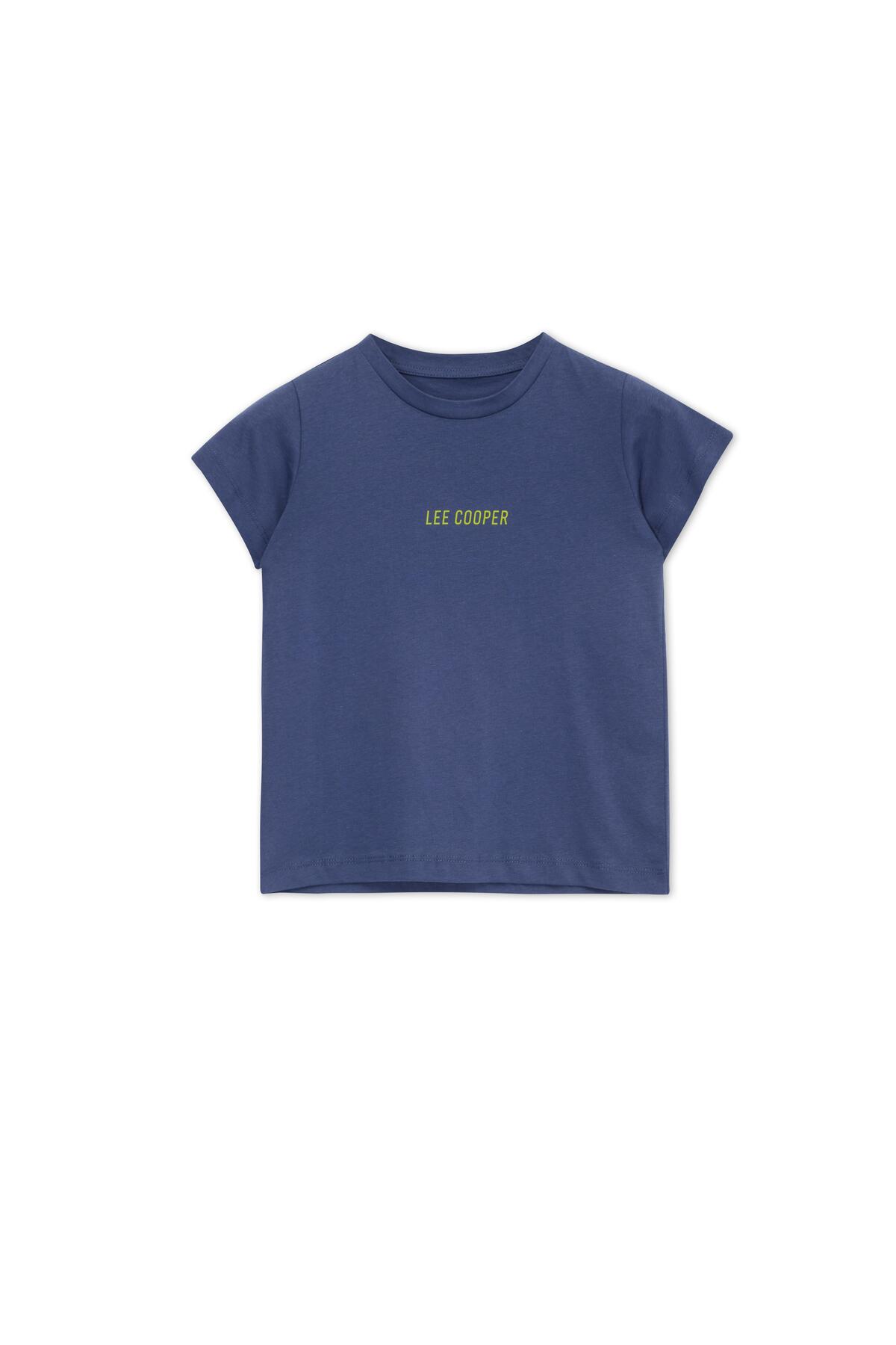 تی شرت یقه ای مردانه مینیسو آبی سرمه ای Lee Cooper