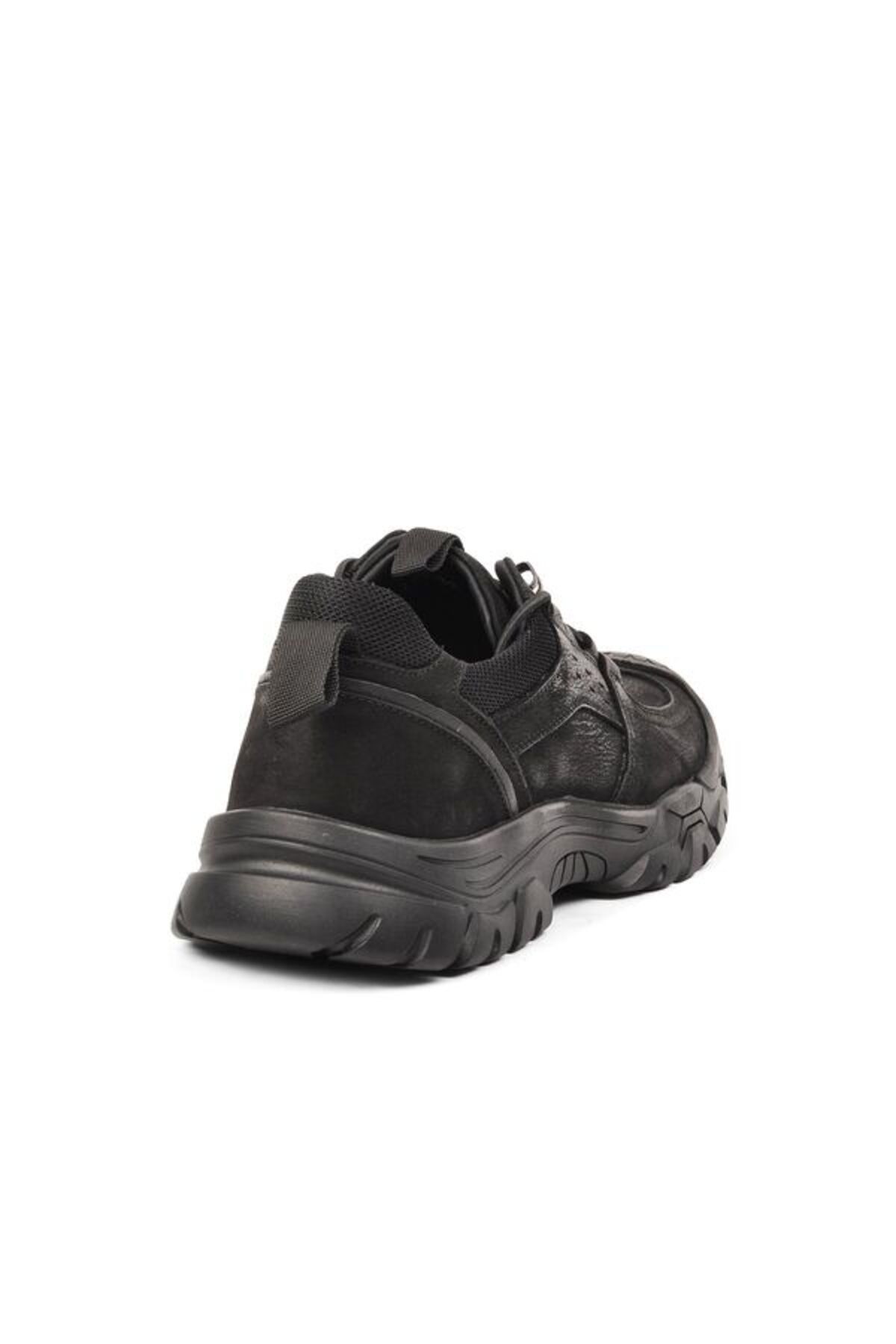 Scootland-Black Nubuck Genuine Leather Men's Casual Shoes 4