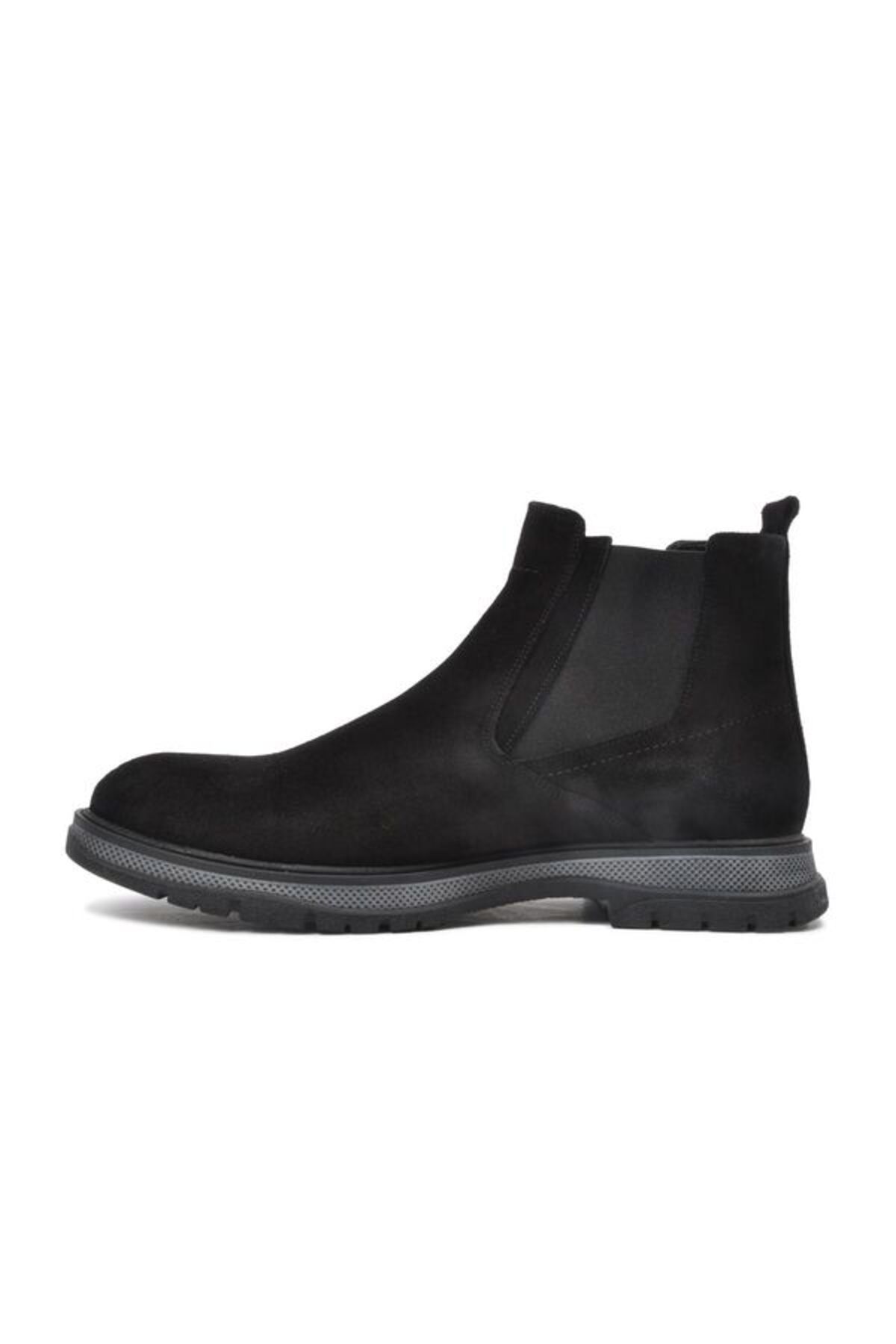 Fosco Men s Genuine Leather Black Nubuck Chelsea Boots Trendyol