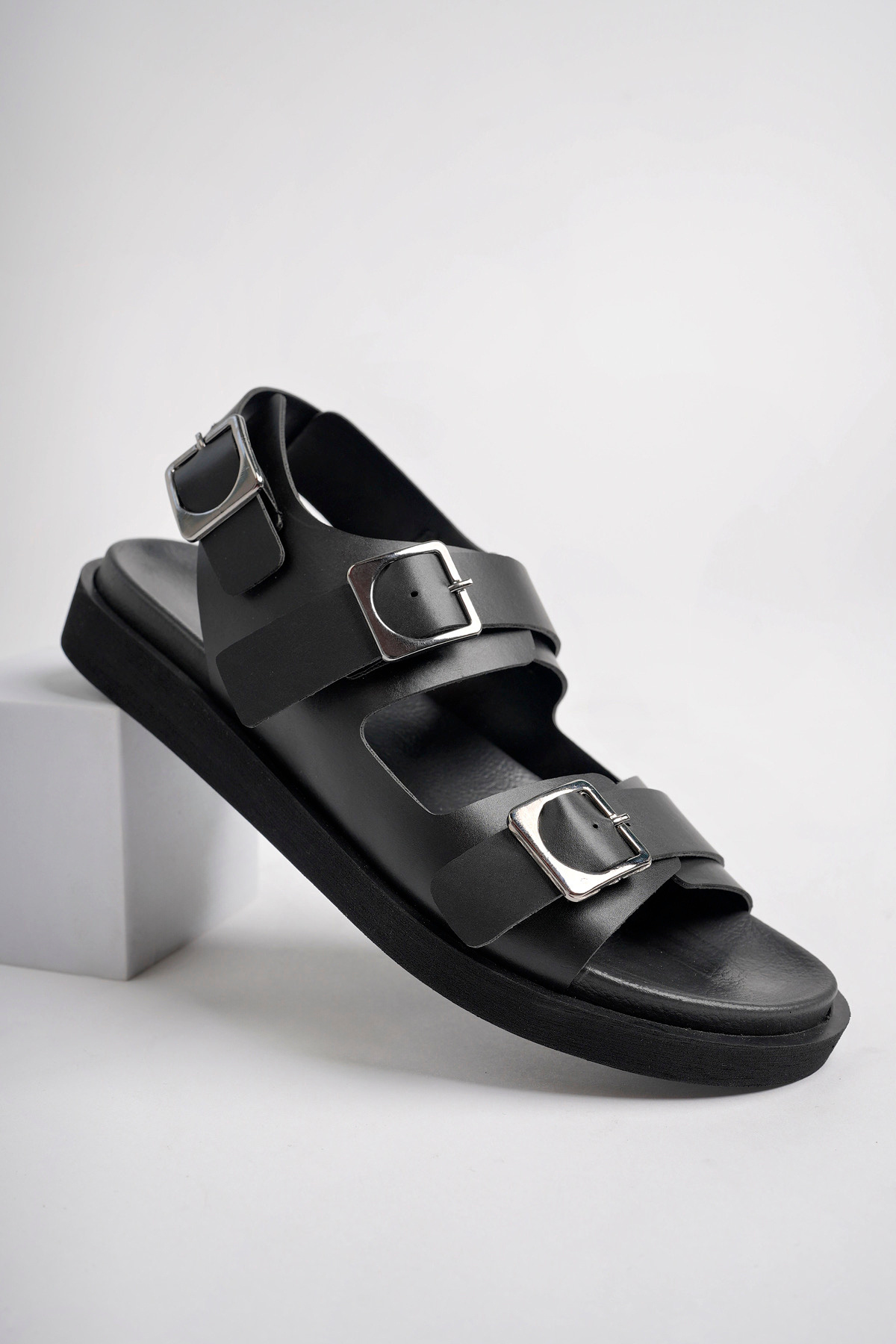 Sapin-Sapi̇n Women's Leather Buckle Sandals - for Full Mold Use 72885 4
