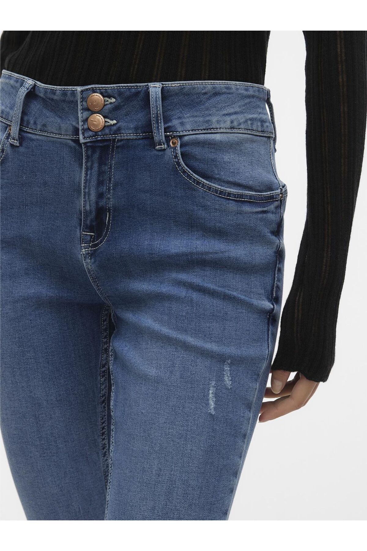 Vero Moda-Slim Fit Jeans – Vmkimmi – Slim Fit Jeans mit mittelhohem Bund 7