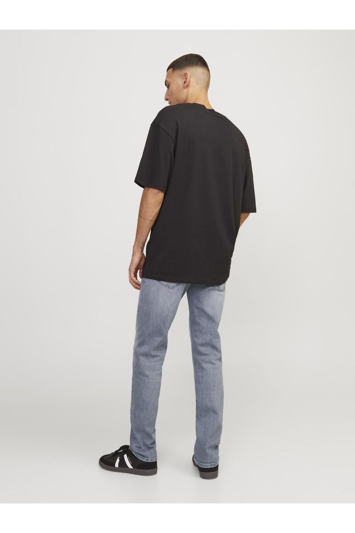 شلوار جین جک اند جونز مردانه جین خاکستری  راسته  فاق نرمال   Straight/استریج کژوال/روزمره | Jack & Jones 12253492 DK - تصویر 4