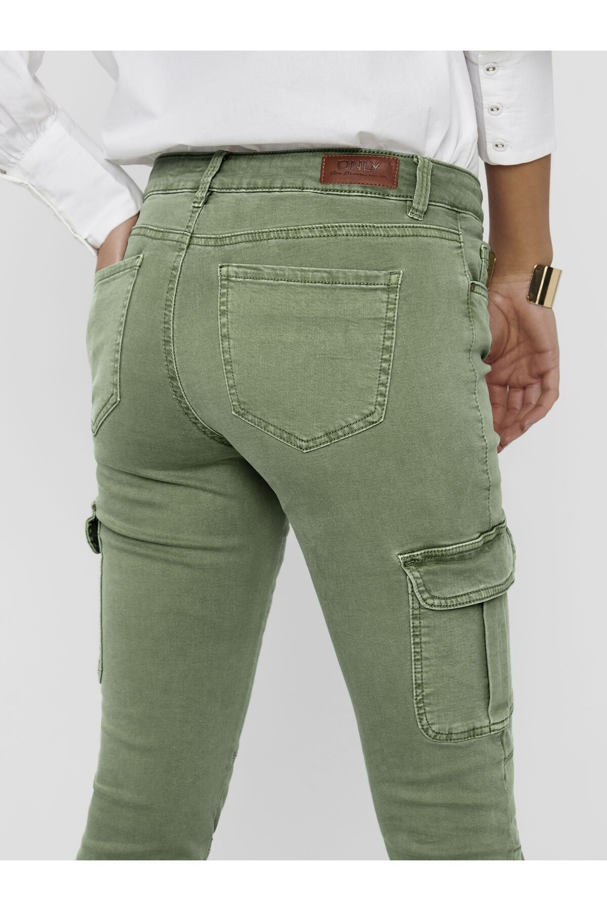 ONLY-Cargo-Hose Onlmissouri Mittlere Taille Slim Fit Hose 7