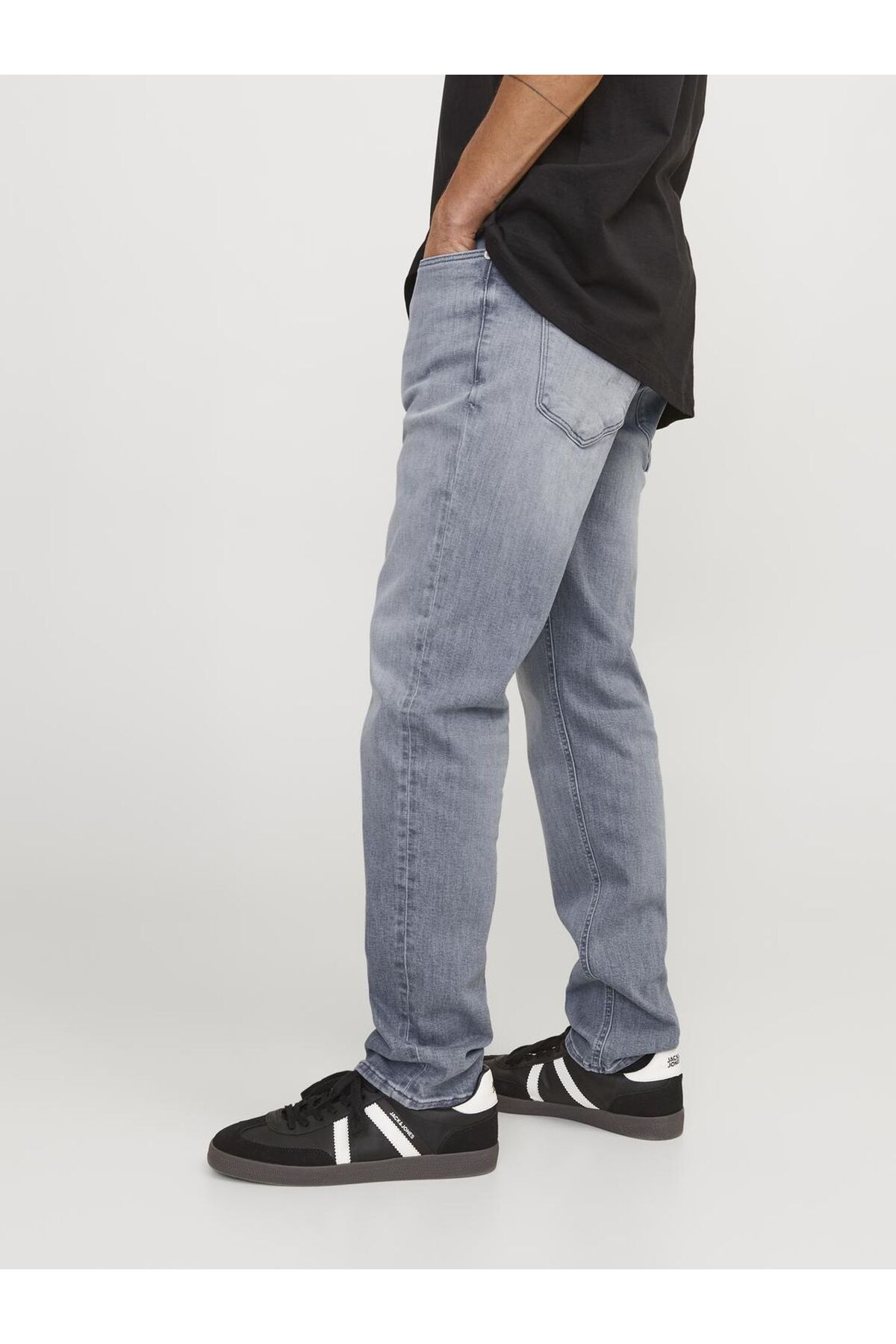 شلوار جین جک اند جونز مردانه جین خاکستری  راسته  فاق نرمال   Straight/استریج کژوال/روزمره | Jack & Jones 12253492 DK - تصویر 7