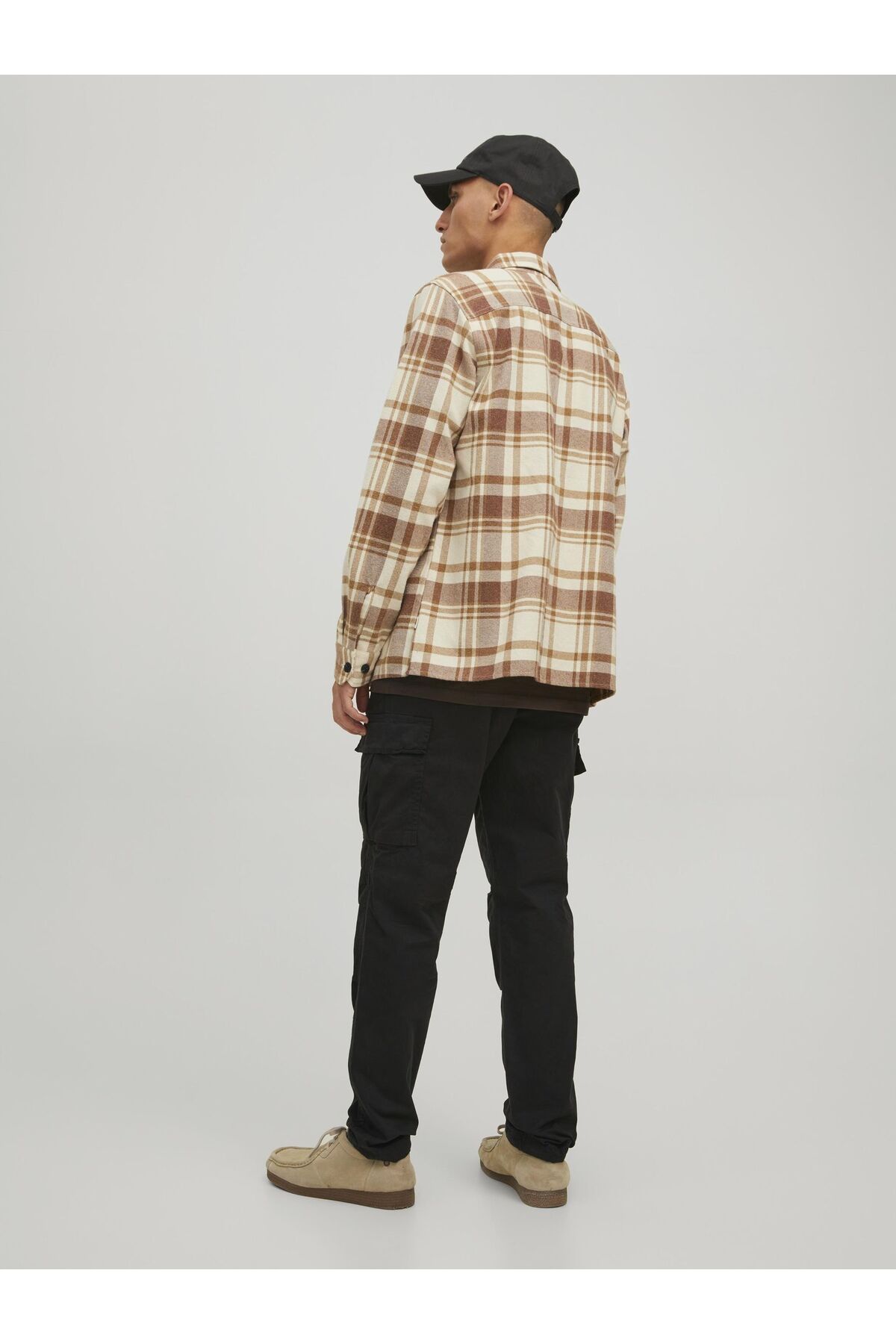شلوار جک اند جونز مردانه پنبه ای مشکی جین راسته Slim Fit/اسلیم فیت فاق بلند   کارگو Daily/روزانه | Jack & Jones 12216664 PK - تصویر 4