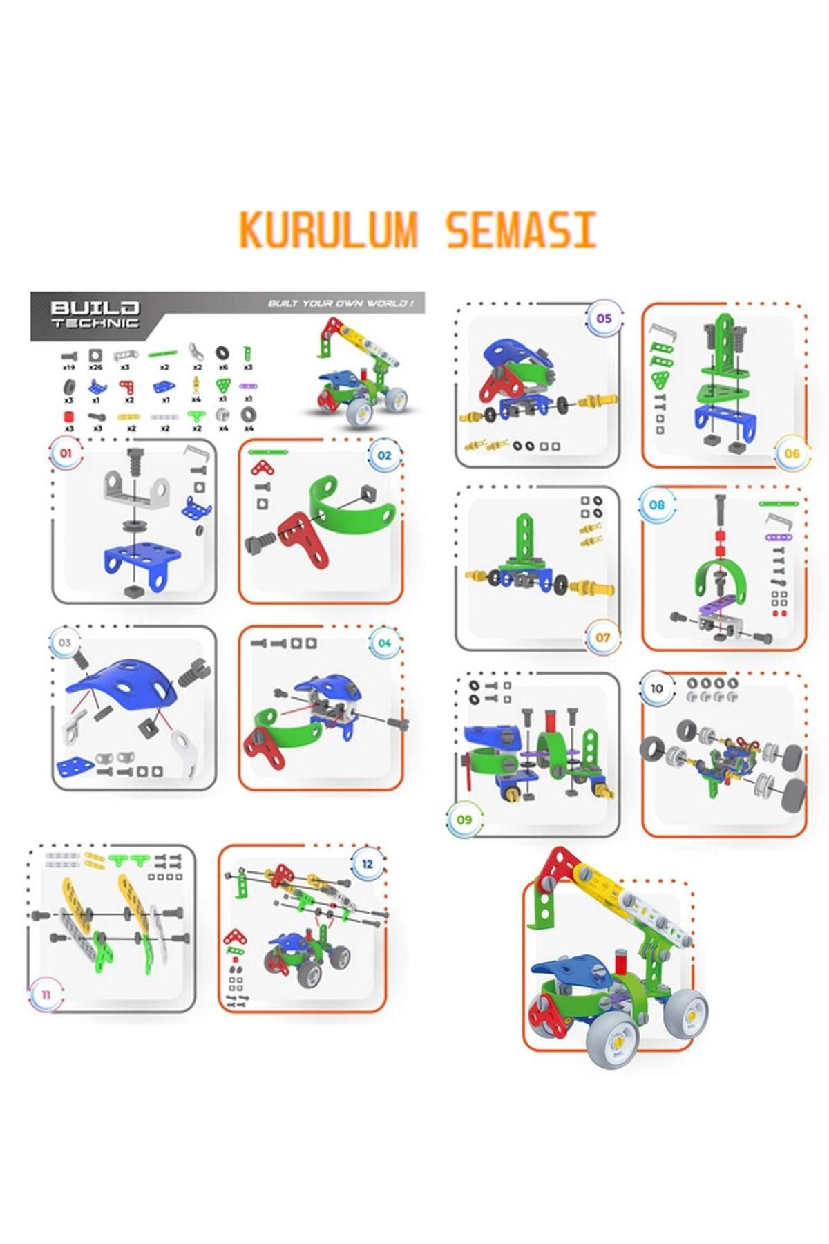 Sole-Build Technic Set, 96 Pieces Plug-Down Crane Block Building Set 4