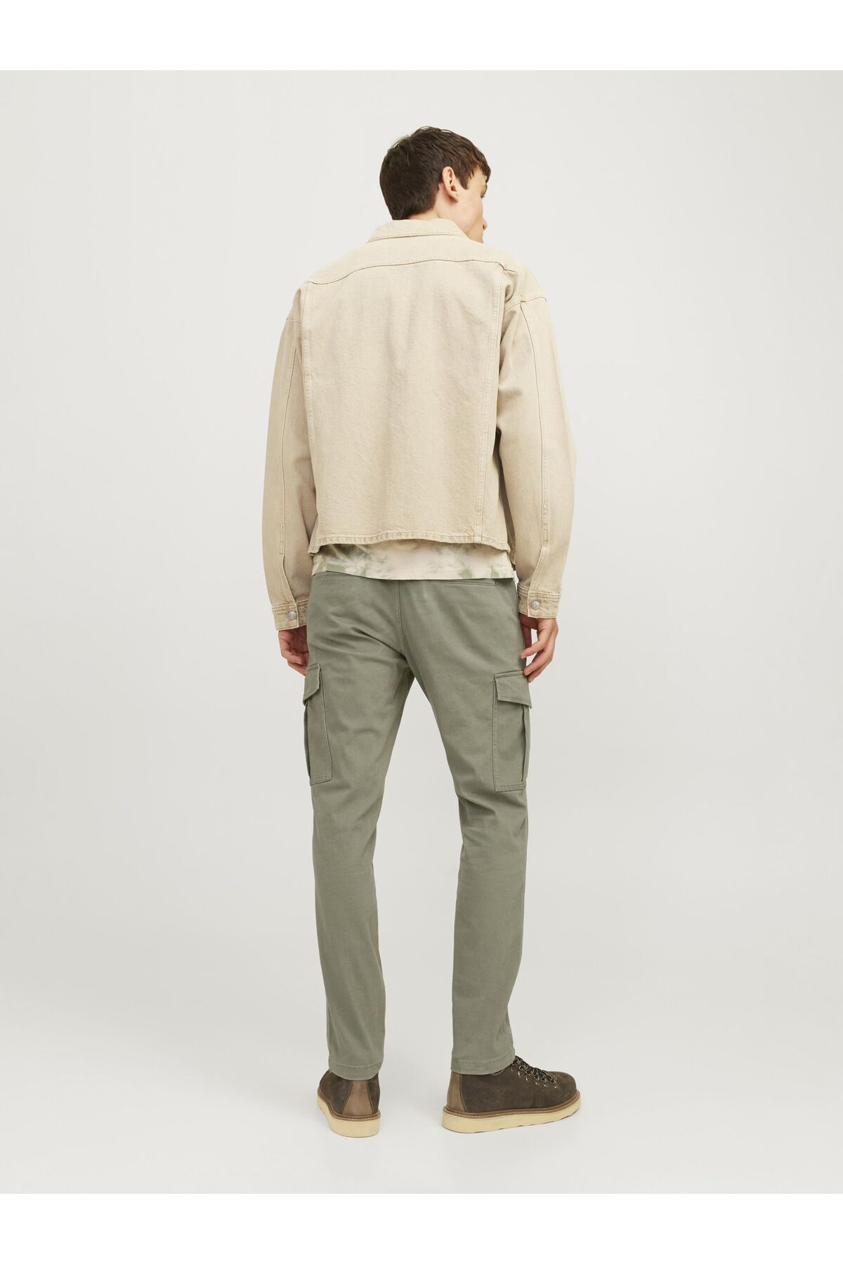 شلوار جک اند جونز مردانه پنبه ای قهوه ای  راسته کارگو فاق نرمال   کارگو کژوال/روزمره | Jack & Jones 12182538 TR - تصویر 4