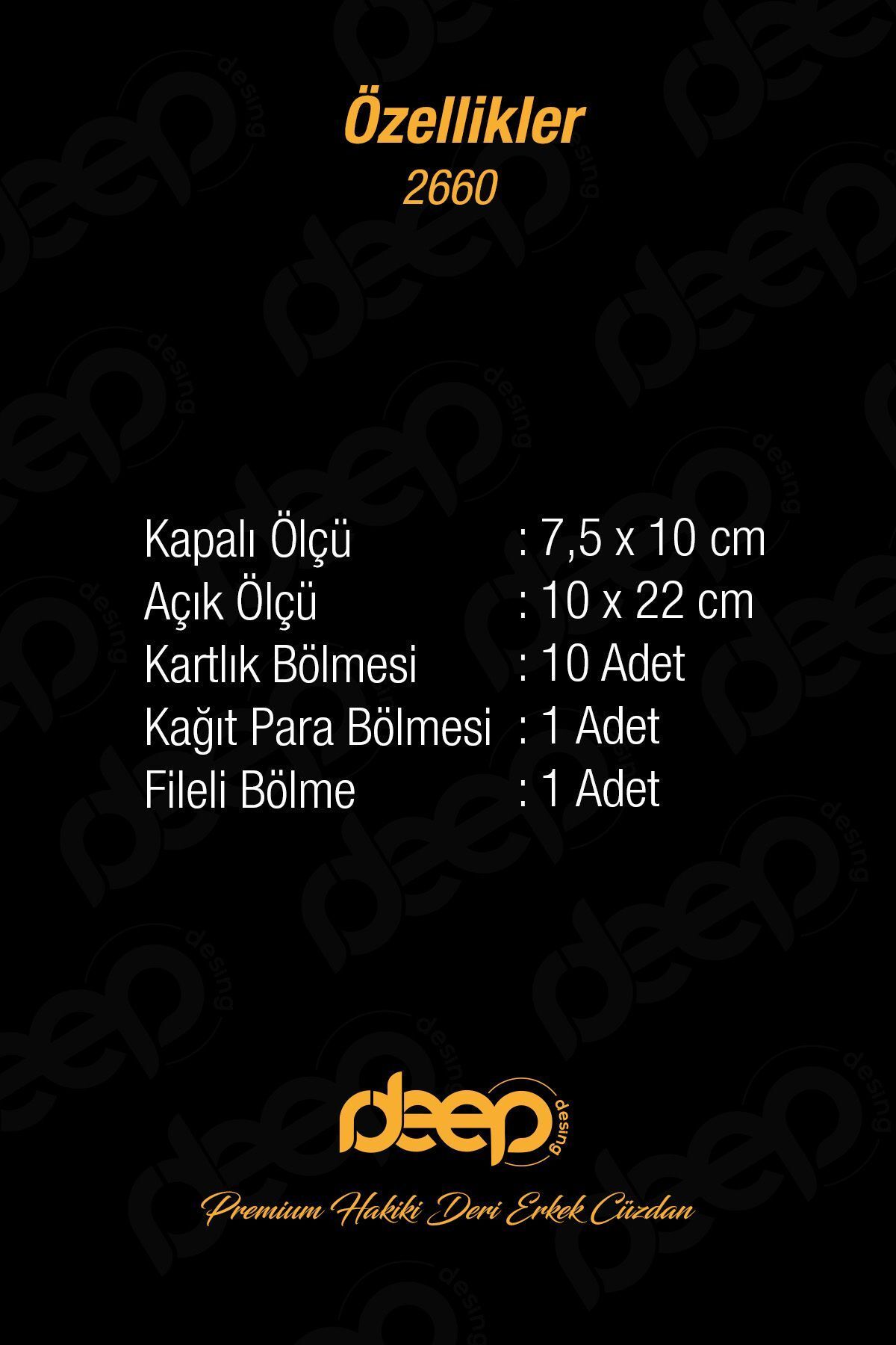 Hakiki Deri Mekanizmalı Kartlık Erkek Cüzdan - 2660 Siyah (ANAHTARLIK HEDİYELİ) - Portföy Cüzdan