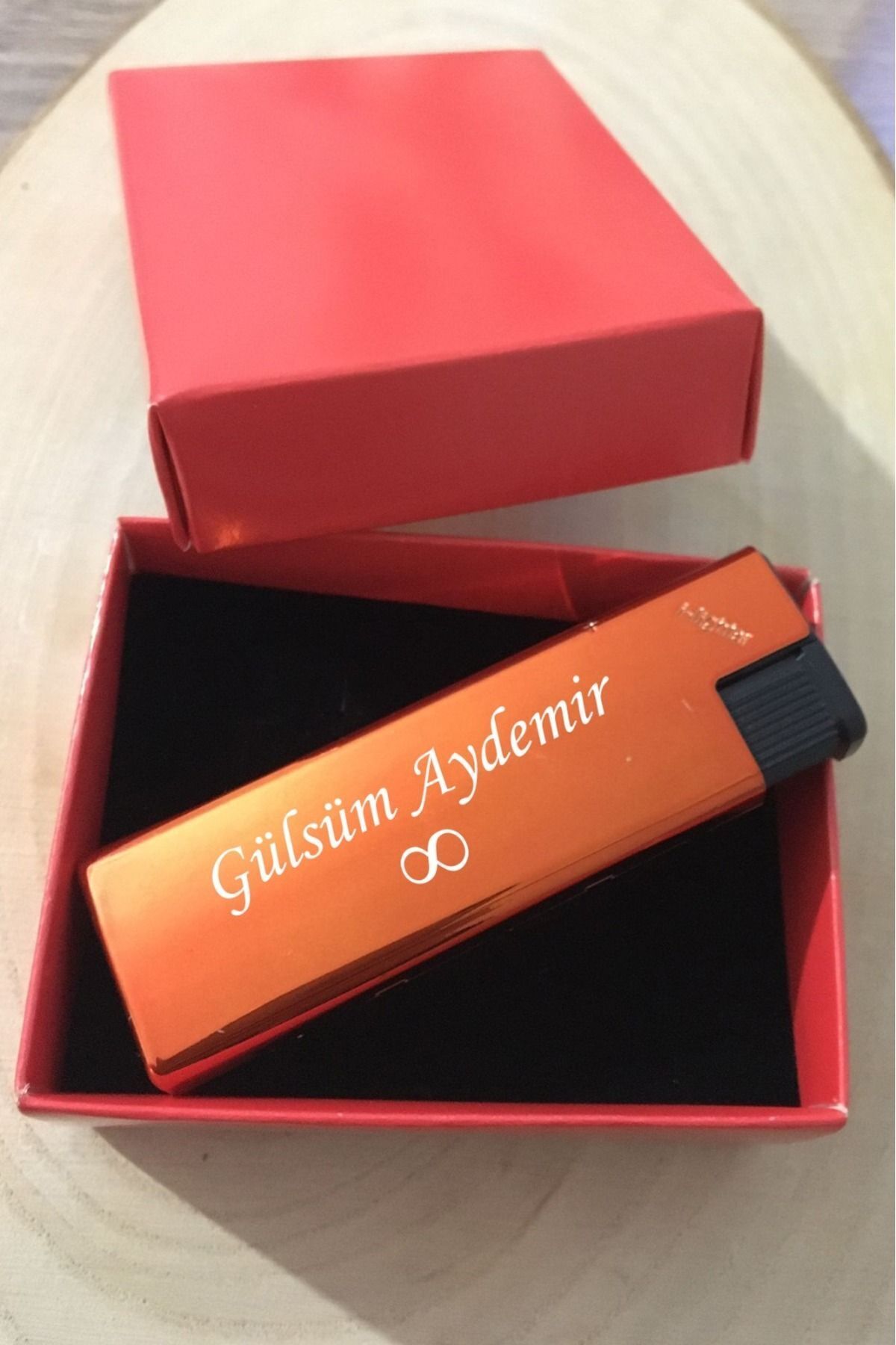Personalized Name Printed Boxed Metal Lighter Automatic Gas Wind Resistant Jet LIGHTER GLY-103