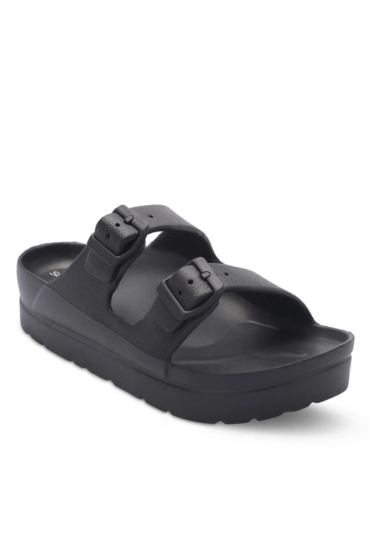 Toal زنانه آریزونا زیره بلند روزانه استخر ساحل Eva Slippers مشکی Slazenger