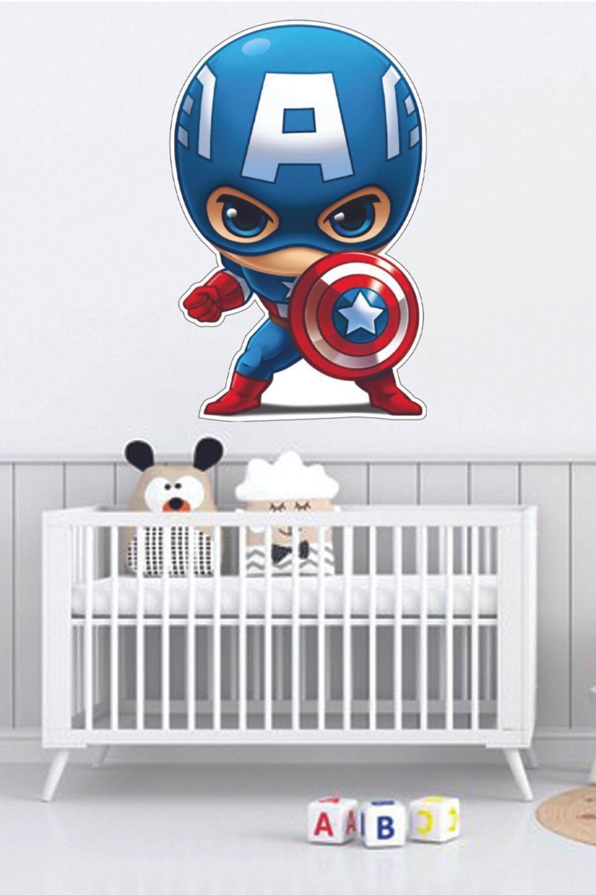 Bebek Captain America Çocuk Odası Duvar Sticker 30x45 cm