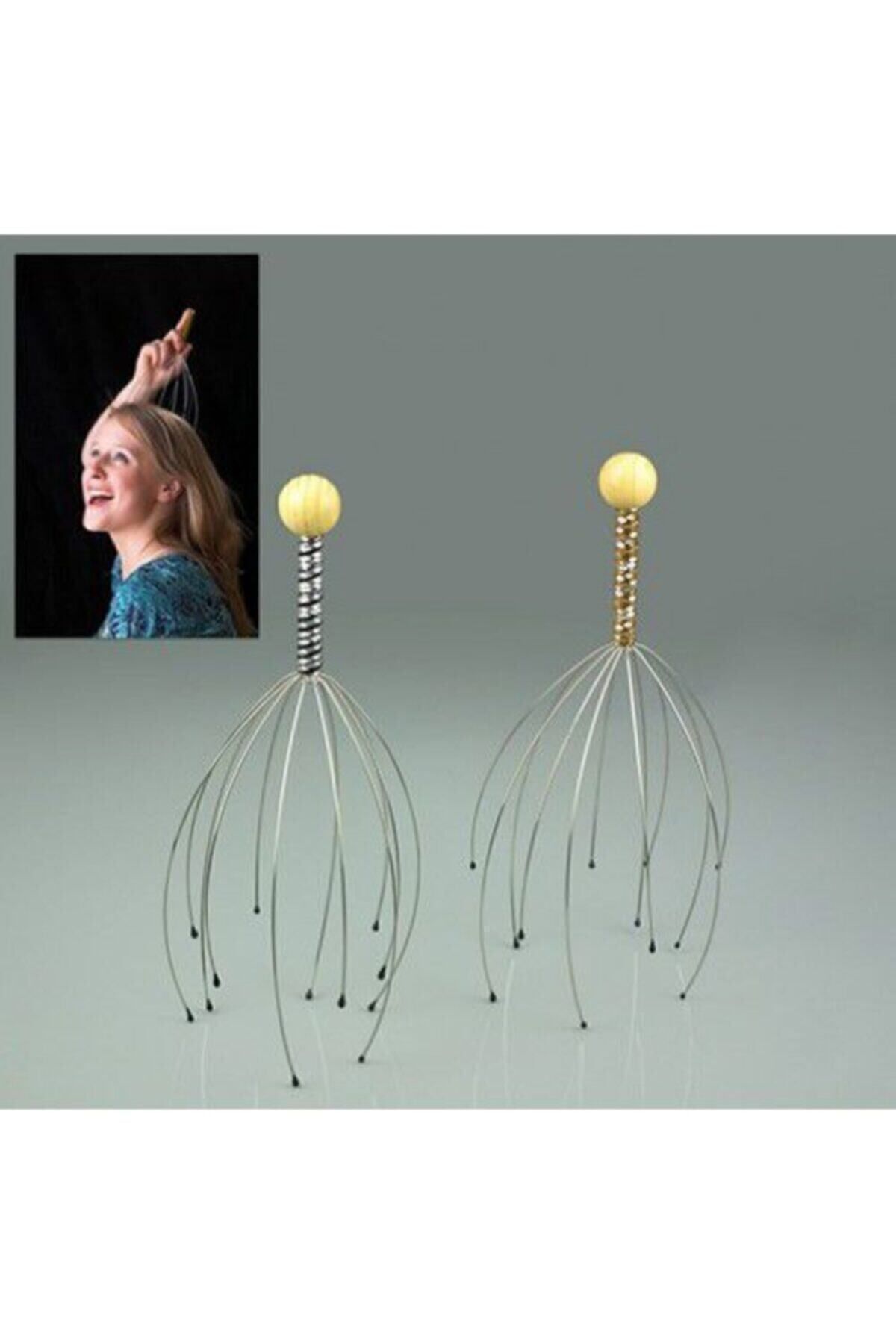 CMT 2 Adet Bokoma Kafa Masaj Aleti Boyun Baş Saç Deri Kaşıma Teli Anti Stres Telli Masaj Alet