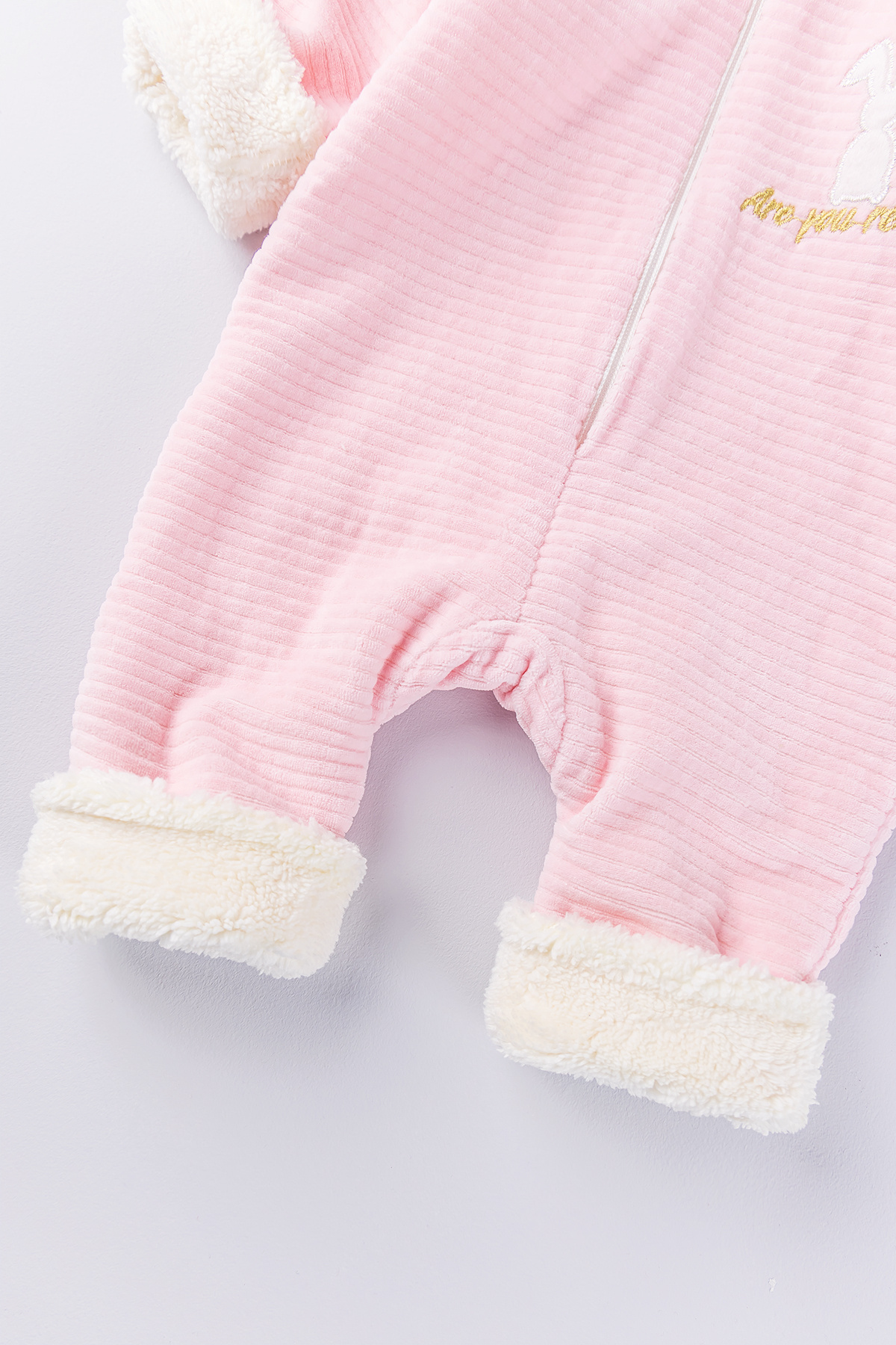 Babymod Tavşan Figürlü Kışlık Welsoft Kadife Astronot Kız/Erkek Bebek Tulum fotoğrafı 5 (önizleme)