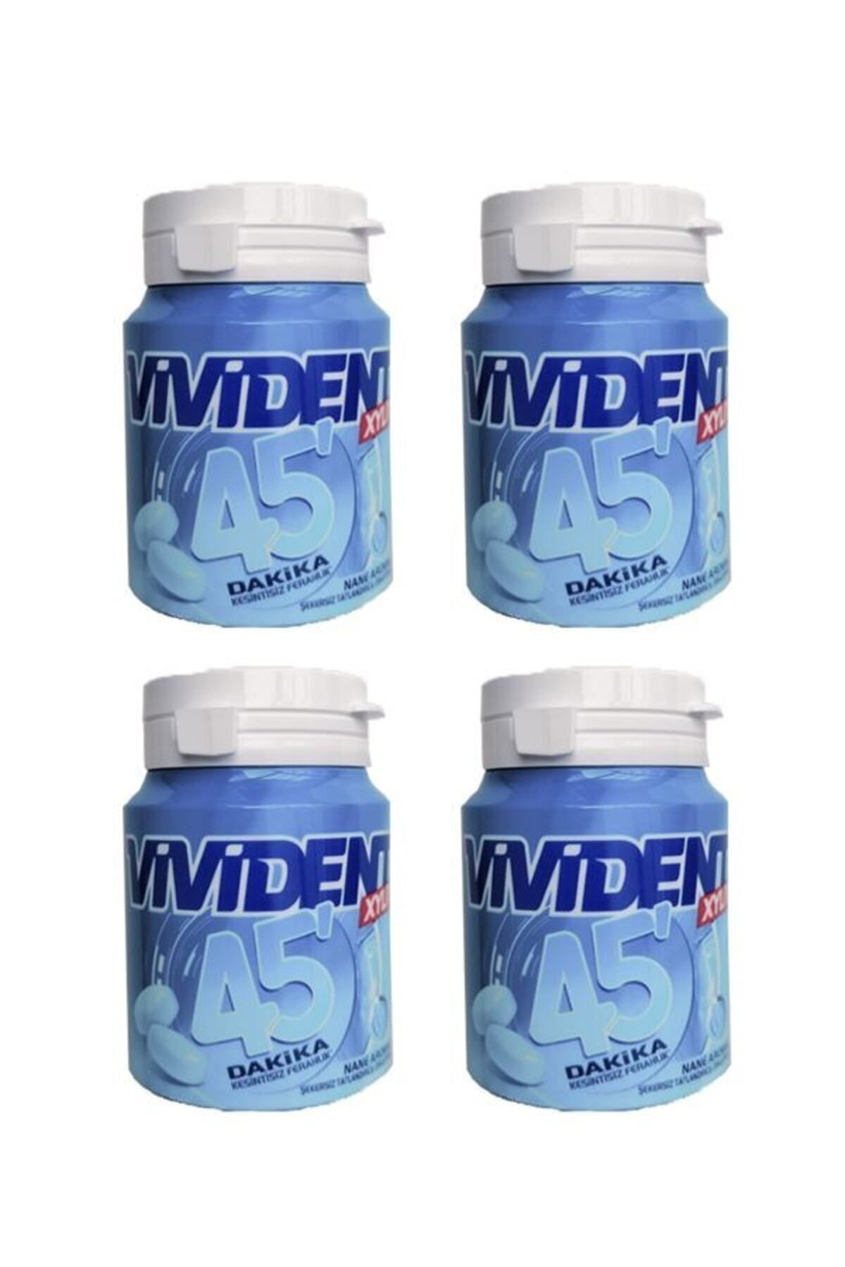 Vivident Xylit 45 Dakika Nane Aromalı Draje Sakız 67 Gr. X 4 Adet