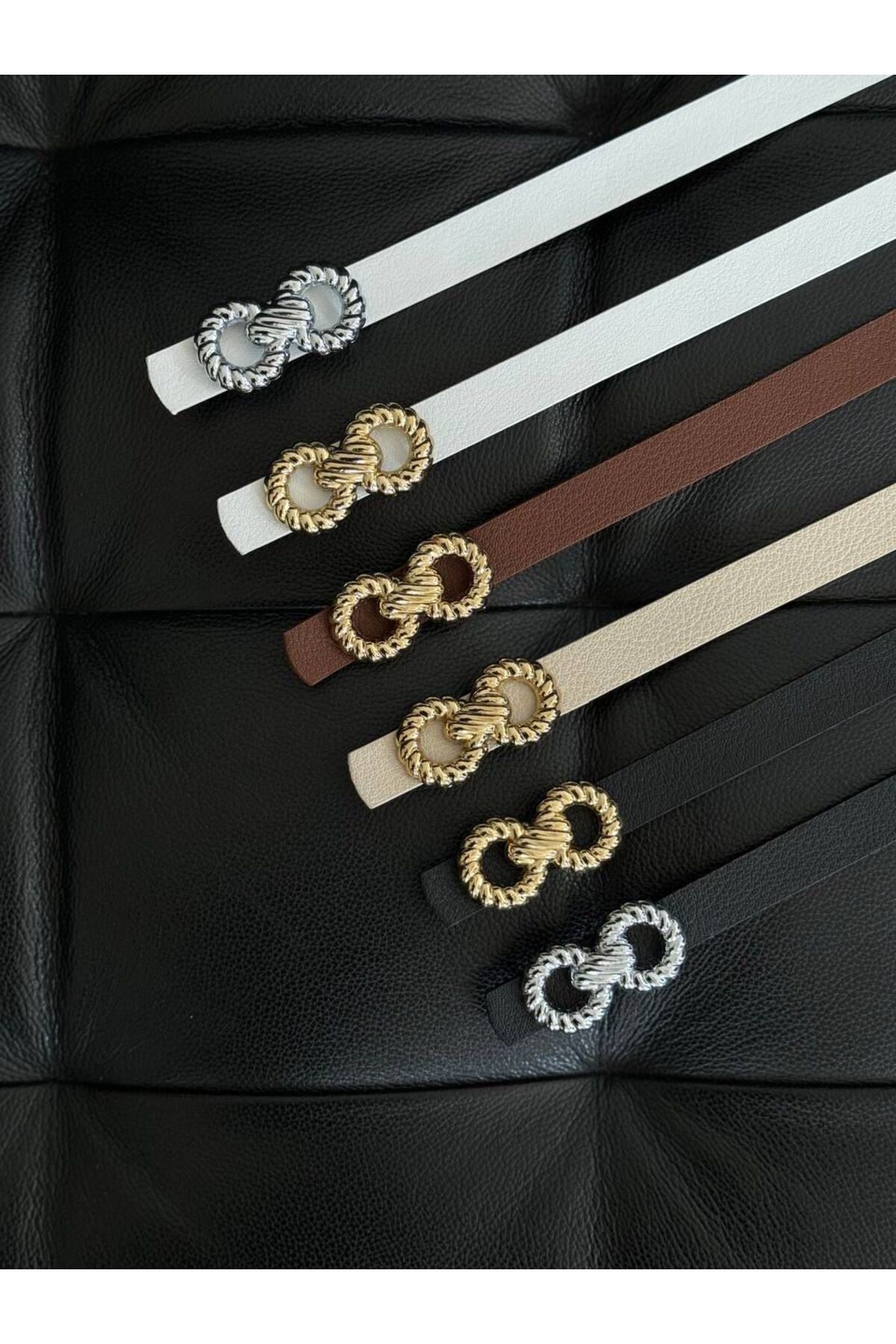 ZR Accessory-حزام بإبزيم ملتوي للنساء النحيفات - للمعطف والقمصان واللباس 4