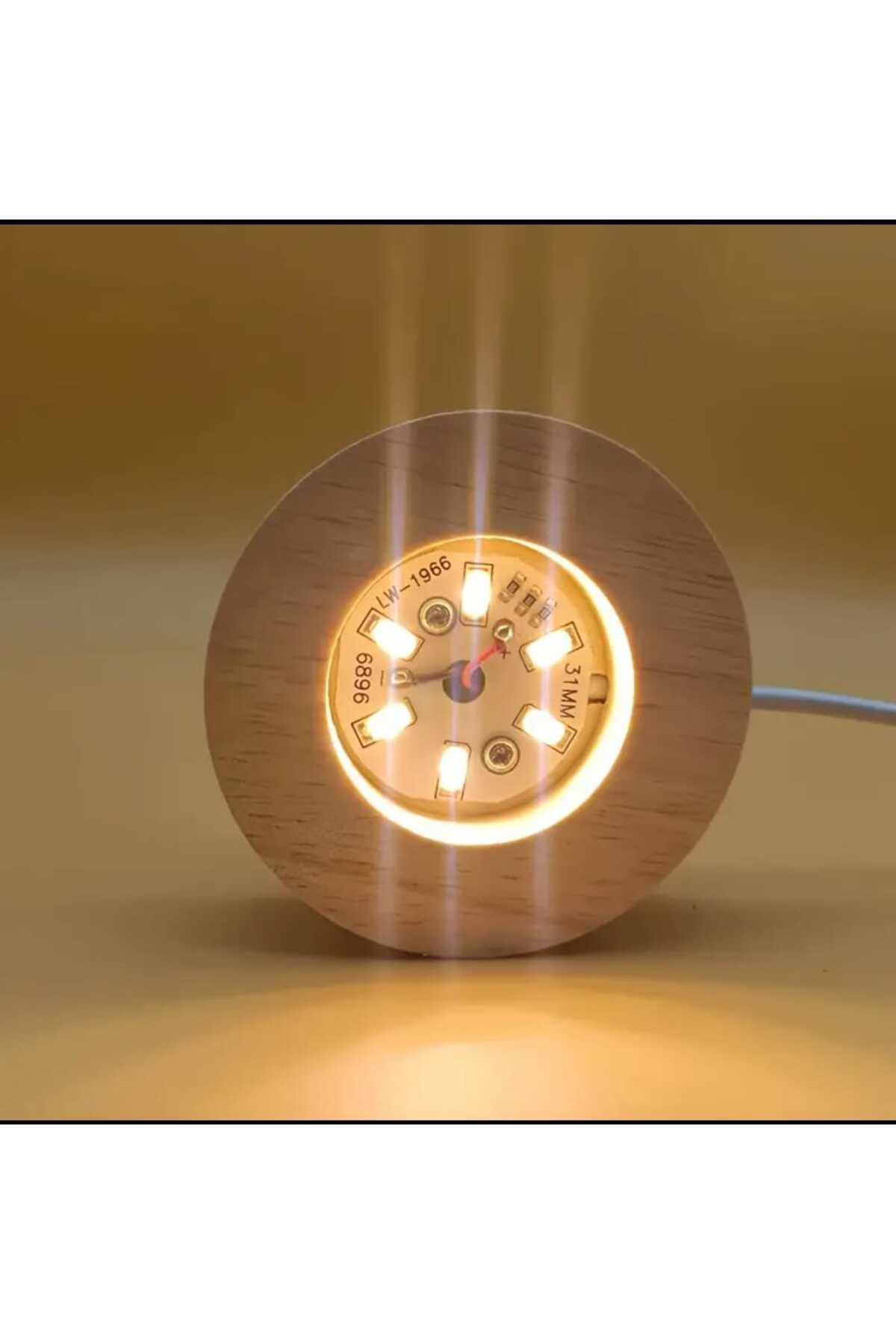 mr shopping MR Çocuklar Için 3D Kristal Cam Küre, Ahşap Soketli Gece Lambası,Led, Gece Lambası,Harika bir hediye fotoğrafı 2 (önizleme)