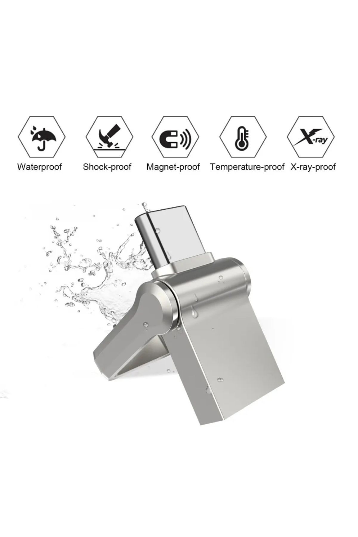 MicroDrive-32gb Otg Dual Input Metal Memory - Type-C and USB 2.0 Flash Rugged Original 2