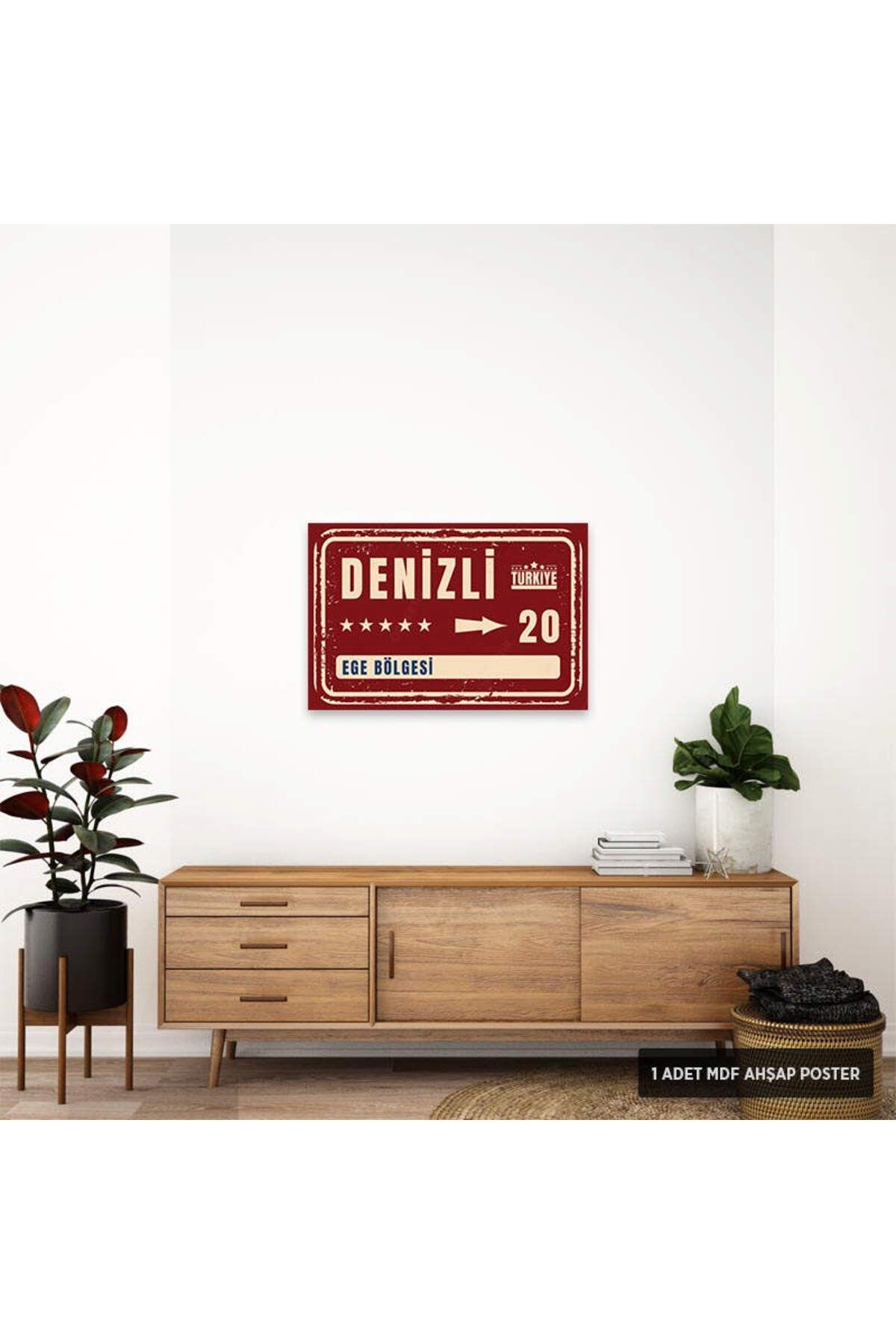 Hayal Poster-Pt1069 - Retro Mdf Wooden Sea City Sign Poster (20X30Cm) 3