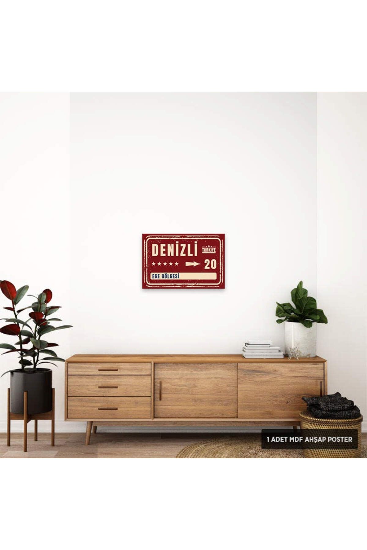 Hayal Poster-Pt1069 - Retro Mdf Wooden Sea City Sign Poster (20X30Cm) 2