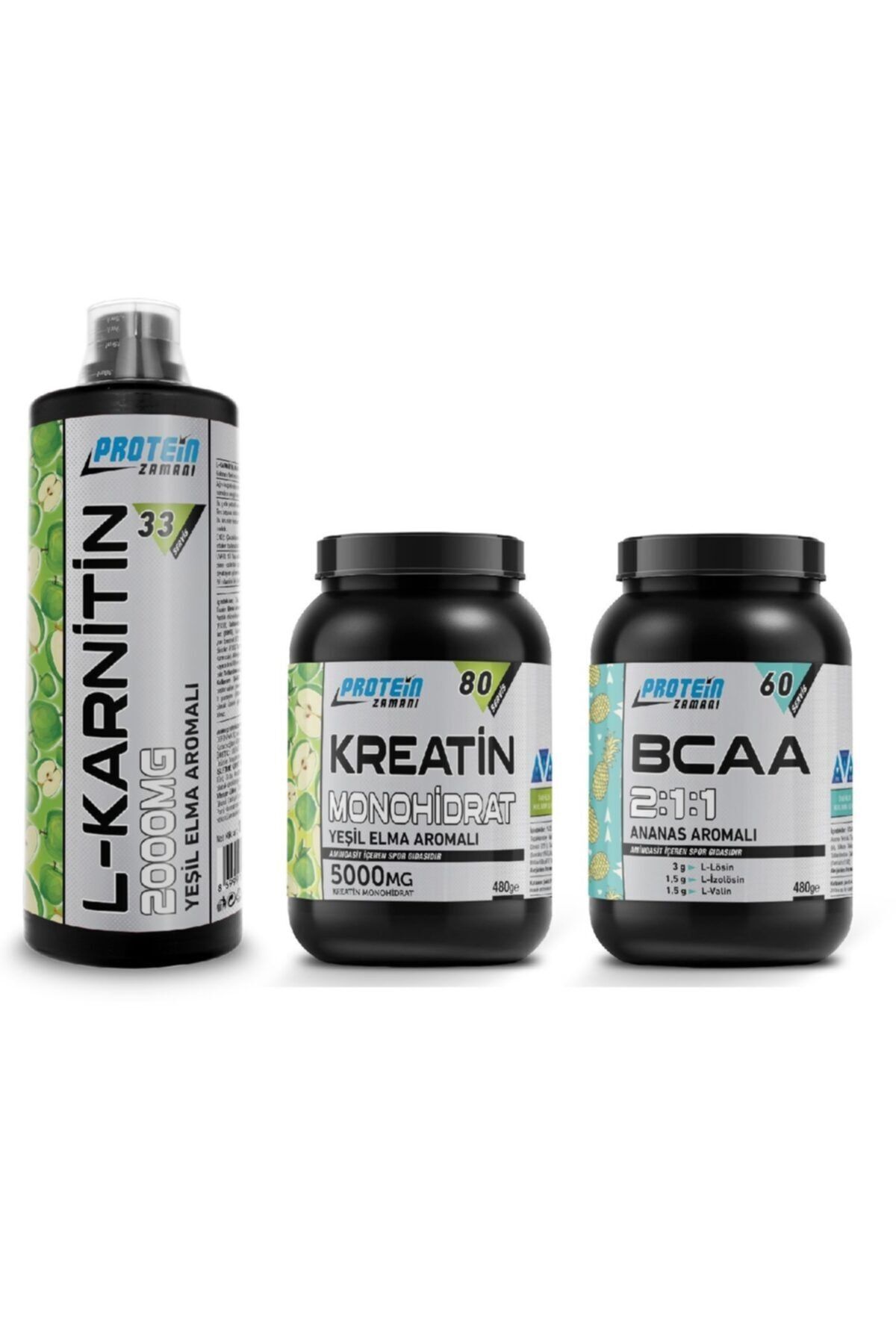 Protein Zamanı-Bcaa 2:1:1 - Creatine Monohydrate and L-carnitine Pack 1
