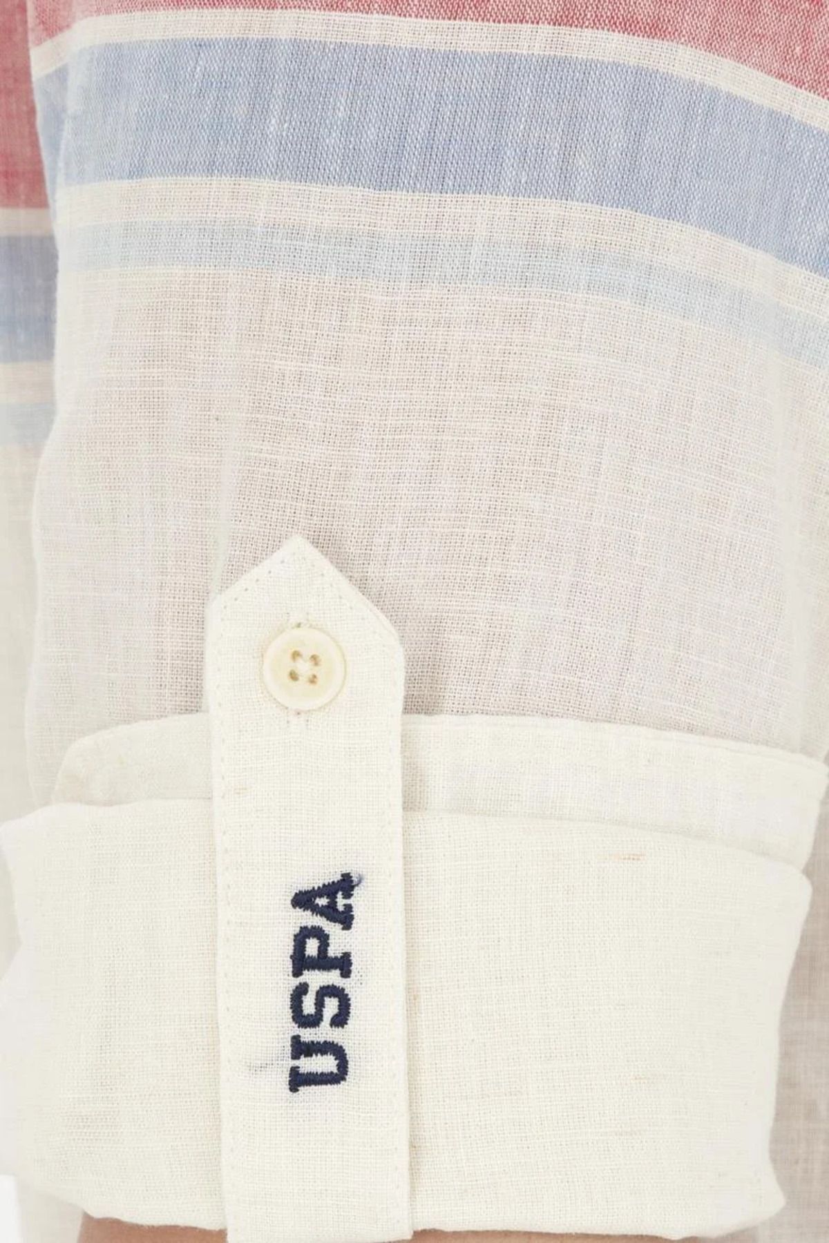 پیراهن مردانه قرمز یو اس پولو | 50283691 اورجینال - تصویر 7