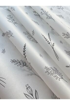 eylülün etiket fabrikası Siyah Çiçekli Pelur Kağıdı / Paketleme Kağıdı - 10 A...
