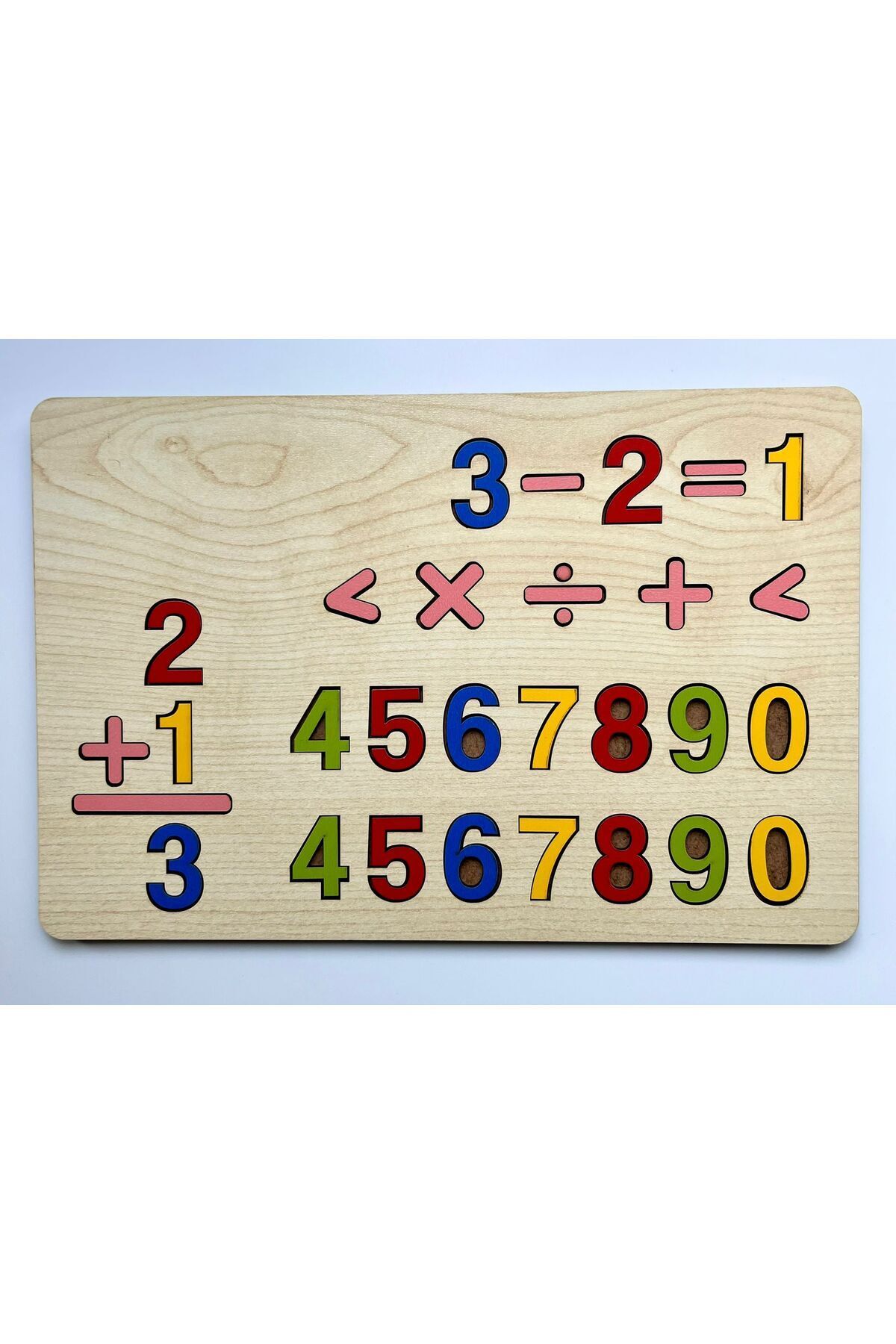 Çukurova Ahşap Ahşap Sayılar Bultak Dört Işlem Puzzle Eğitici Montessori Çocuk Gelişim Oyuncak fotoğrafı 3 (önizleme)