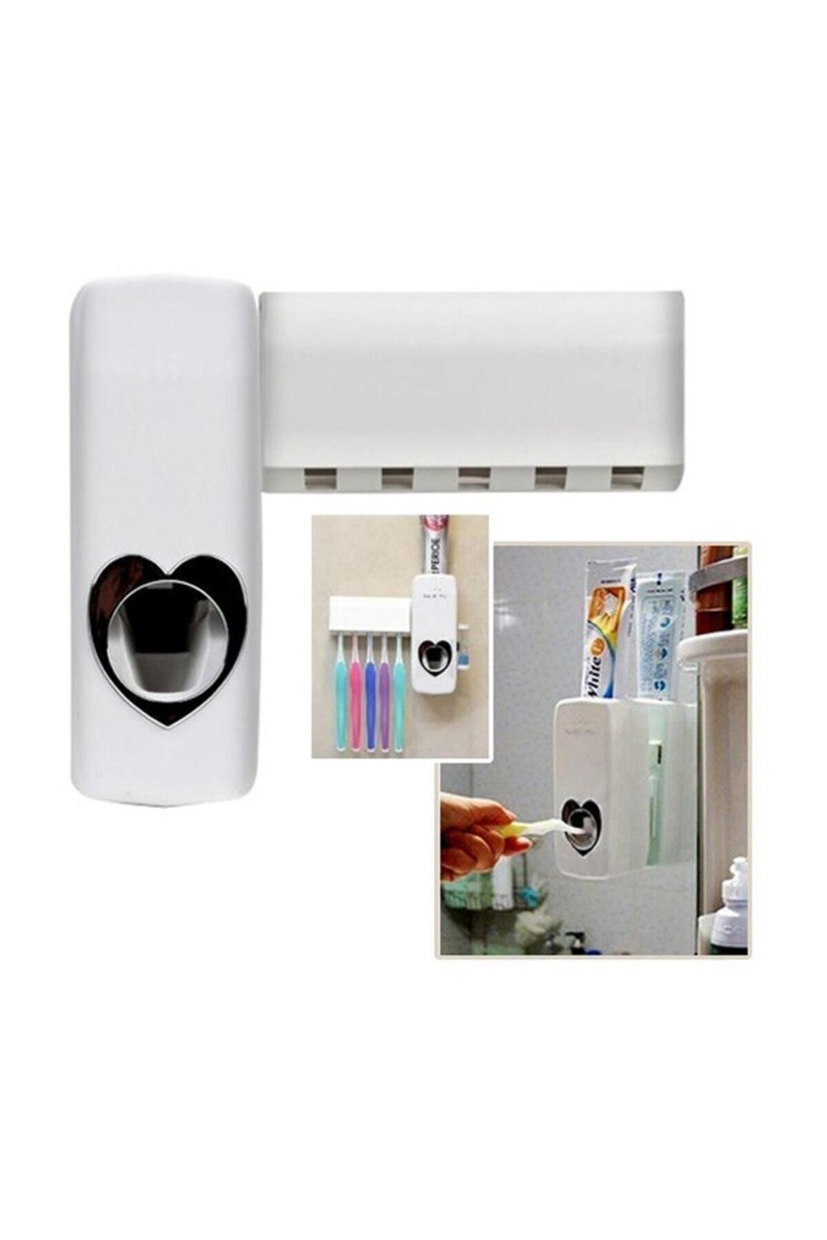 CMT-Automatic Toothpaste Squeezer 5 Pieces Brush Holder Automatic Paste Squeezing Tool 3