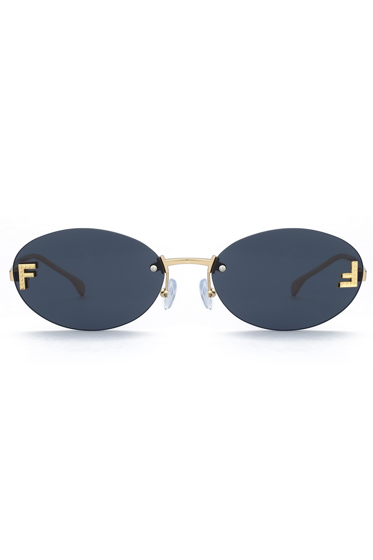 LUPİX  Oval Tasarım Güneş Gözlüğü - Siyah Renkli Şeffaf Degrade Cam - Görsel 3