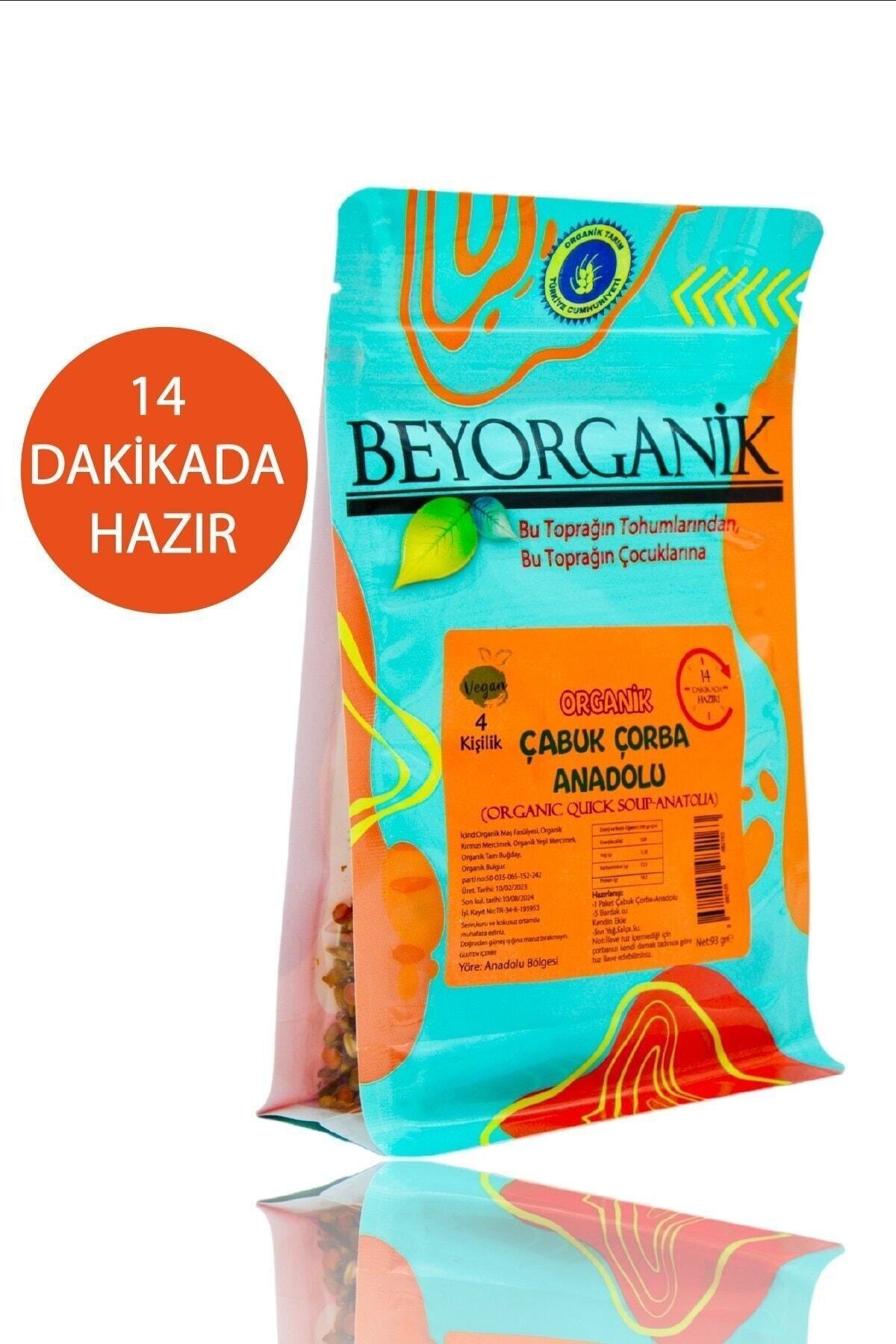 BEYORGANİK Organik Çabuk Çorba Anadolu 93gr 14 Dakikada Hazır