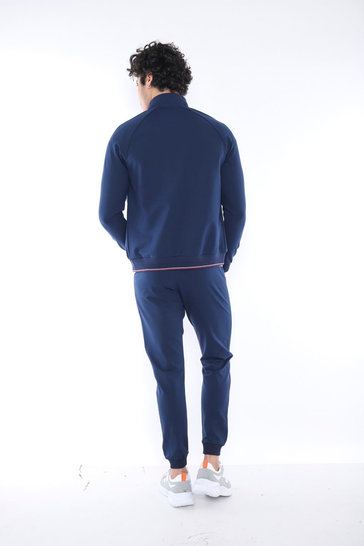 ست گرمکن ورزشی مردانه COLLAR ROYAL ORTAK SUPER 2 IP FABRIC 4 SEASON SLIMFIT TEAM 6733 Escetic