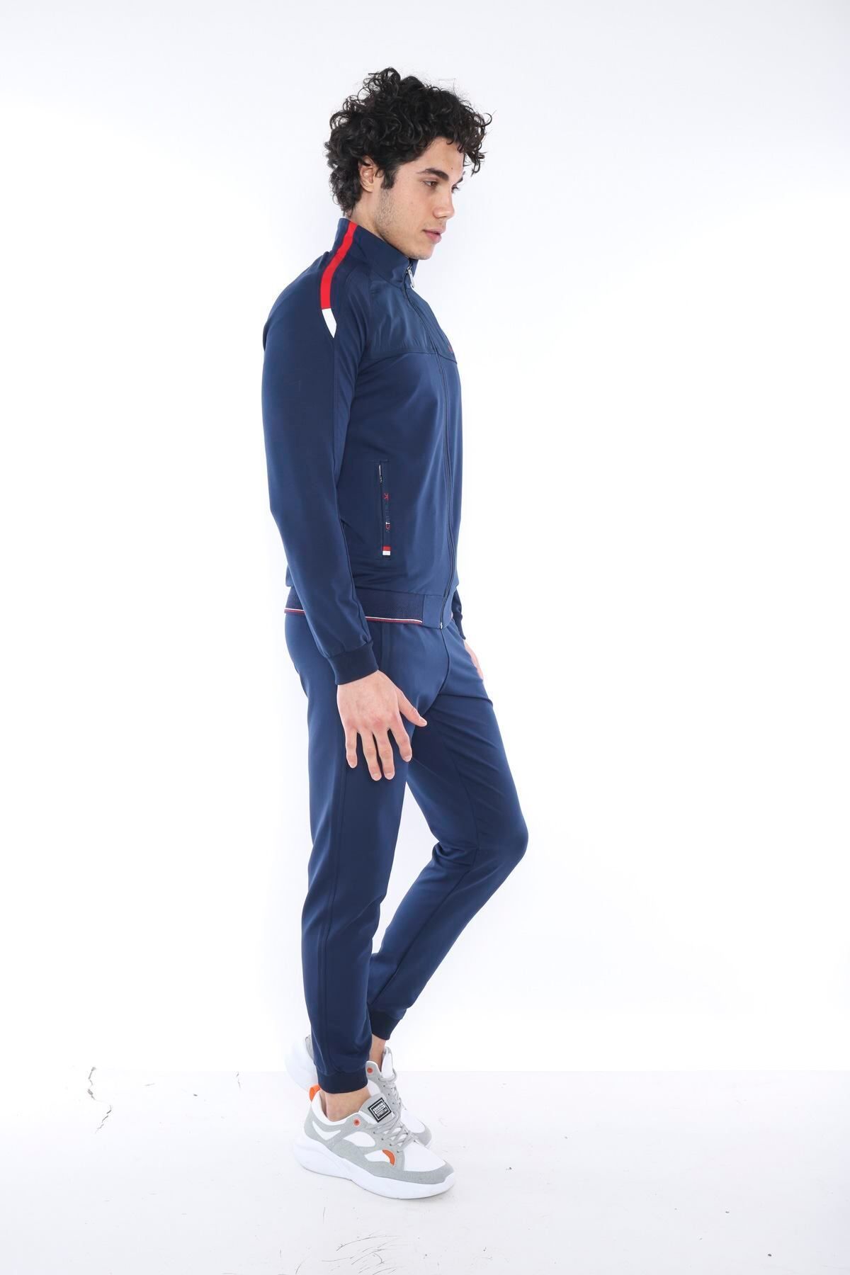 ست گرمکن ورزشی مردانه COLLAR ROYAL ORTAK SUPER 2 IP FABRIC 4 SEASON SLIMFIT TEAM 6733 Escetic