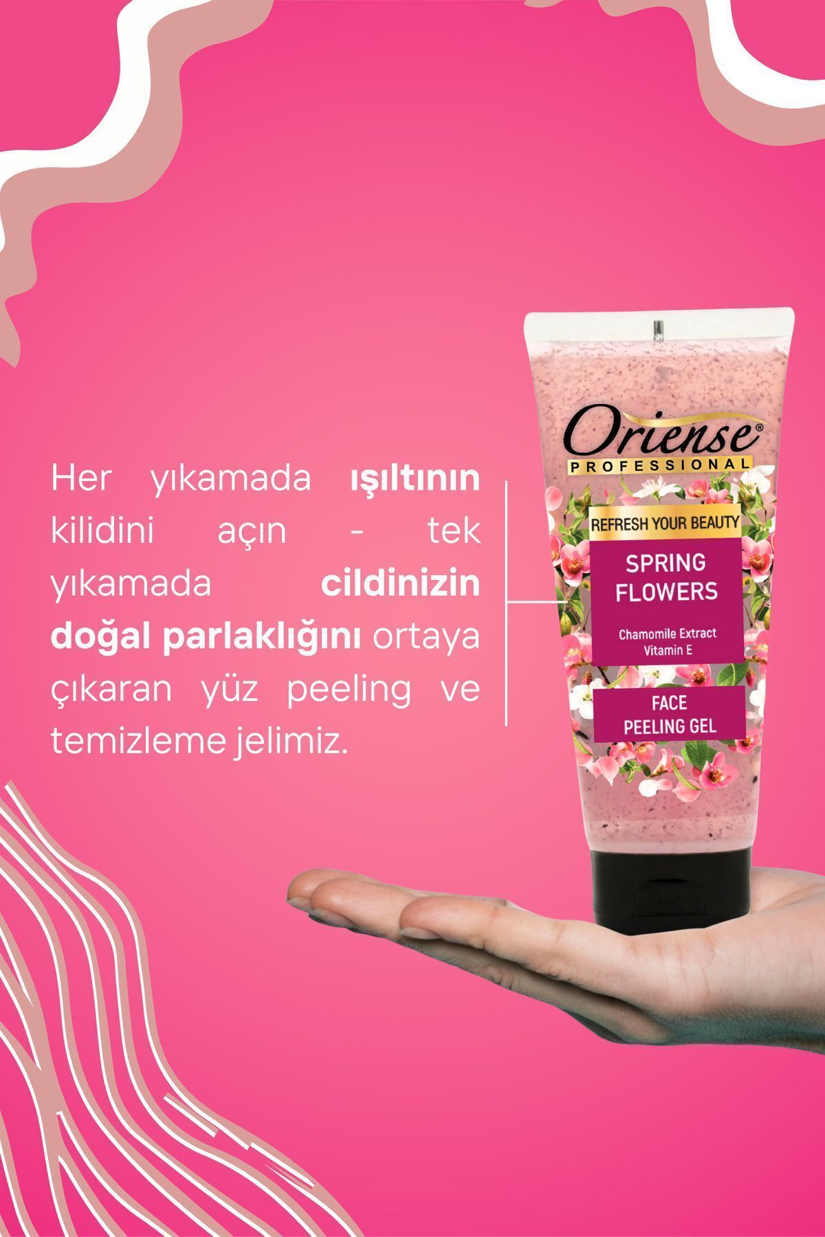 ORİENSE-Spring Flower Facial Peeling Gel - Chamomile and Apricot Kernel Extract 3