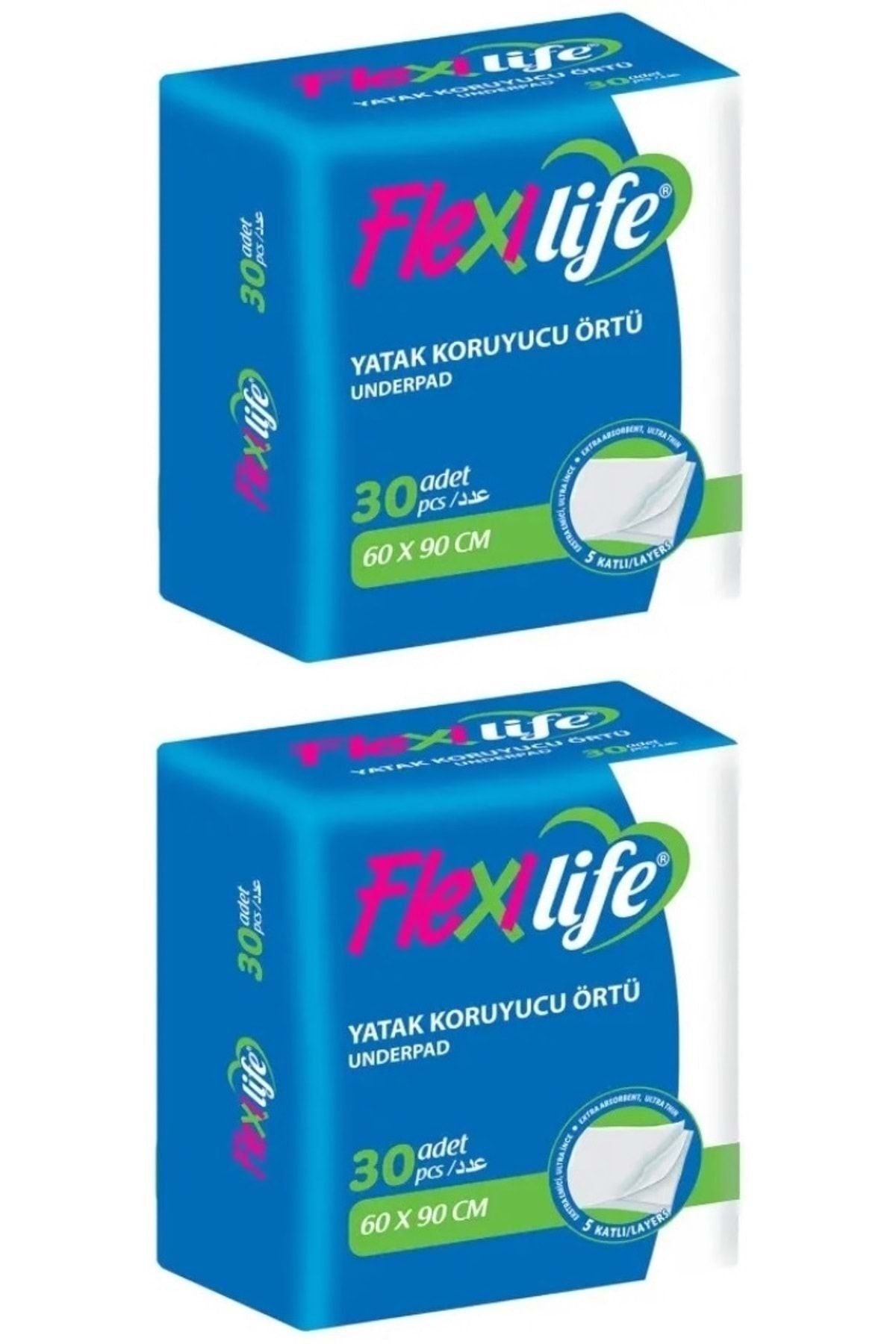 Flexi Life Hasta Alt Açma Yatak Koruyucu Örtü 60*90 Cm Klasik 60 Adet (2pk*30)