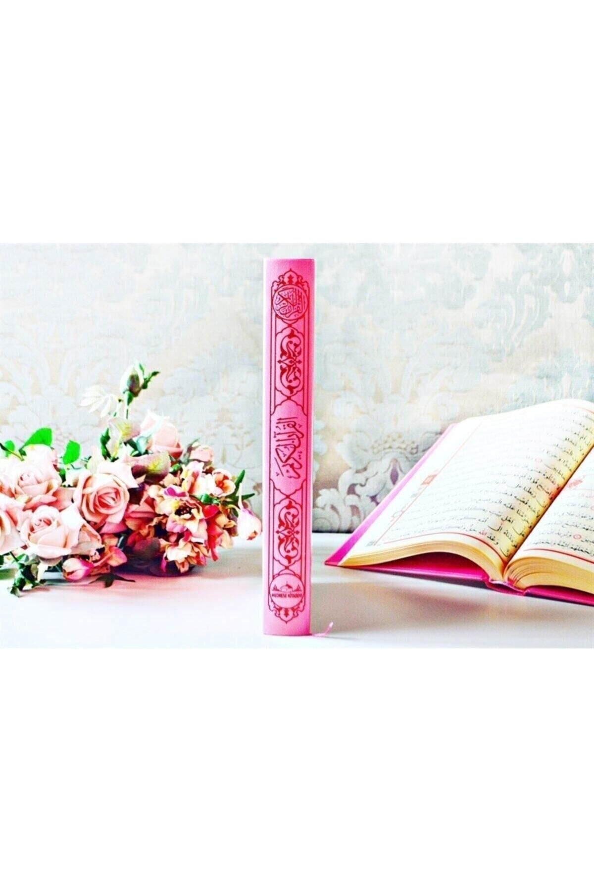 Medrese Yayınları Kuranı Kerim Pembe Orta Boy Çeyizlik Hediyelik Iri Yazılı 16*24 Sesli Dinleme Gelin Damat Bohcası fotoğrafı 3 (önizleme)